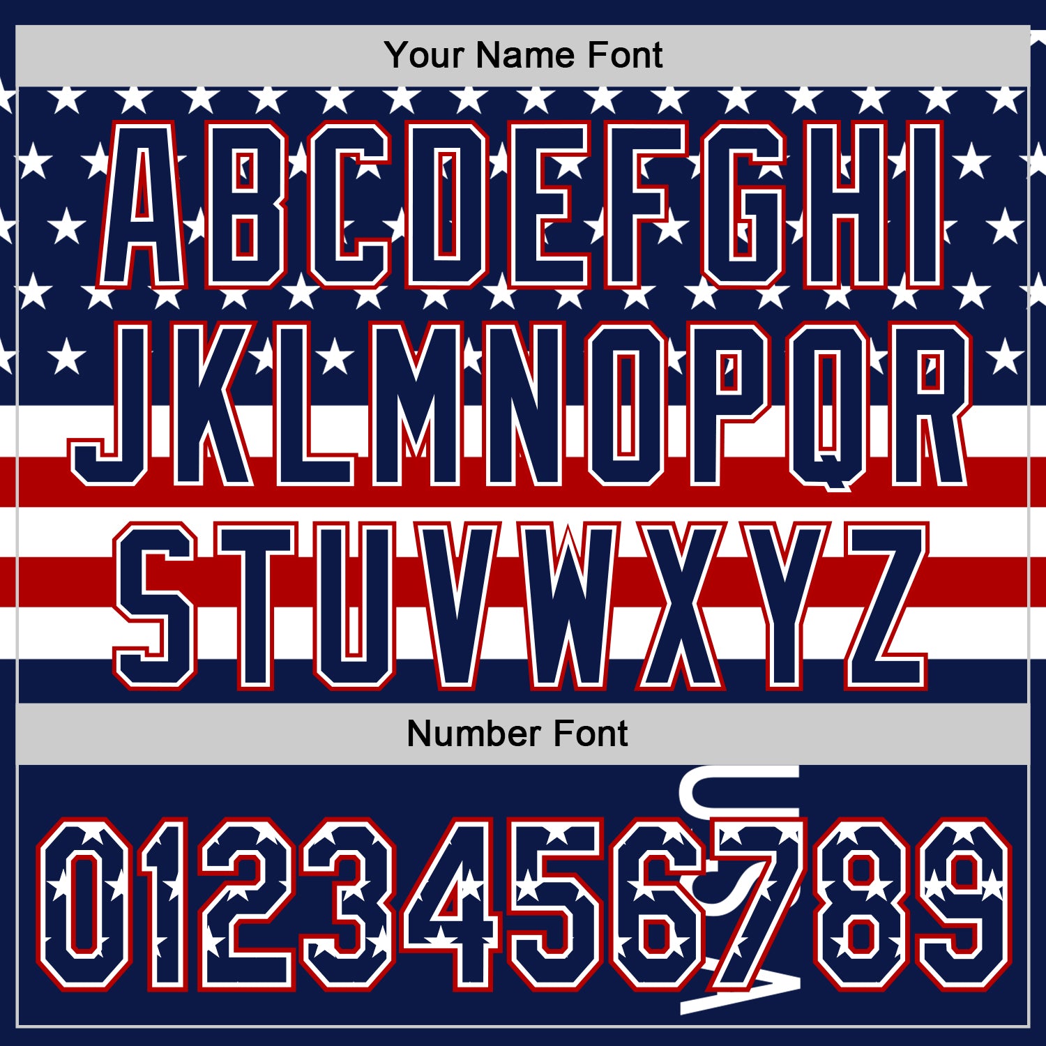 Custom Navy Star Red-White 3D American Flag Authentic Baseball Jersey view 5