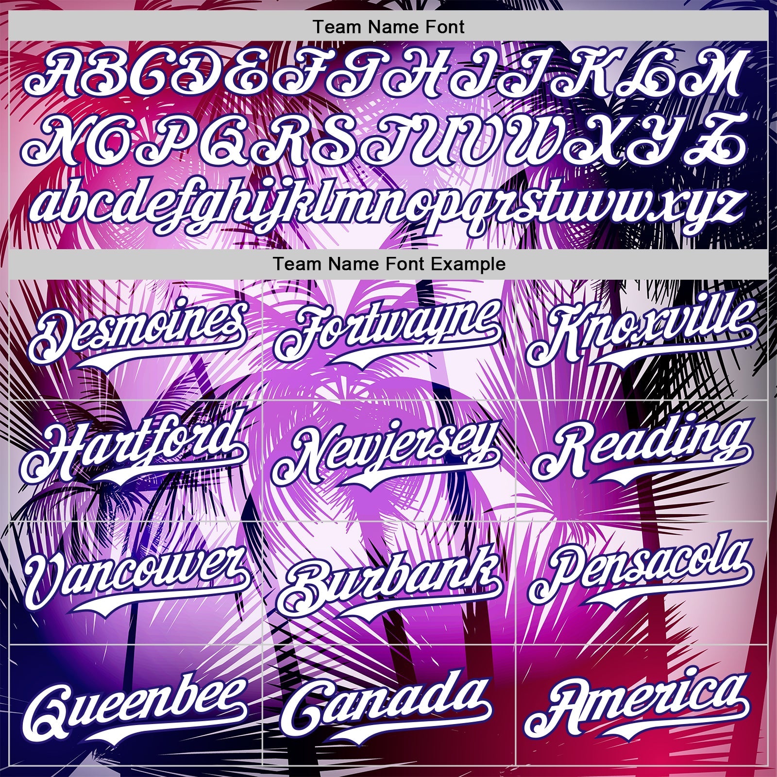 Custom Purple White-Dark Purple 3D Pattern Design Gradient Miami Cityscape Hawaii Tropical Palm Tree Authentic Baseball Jersey view 4