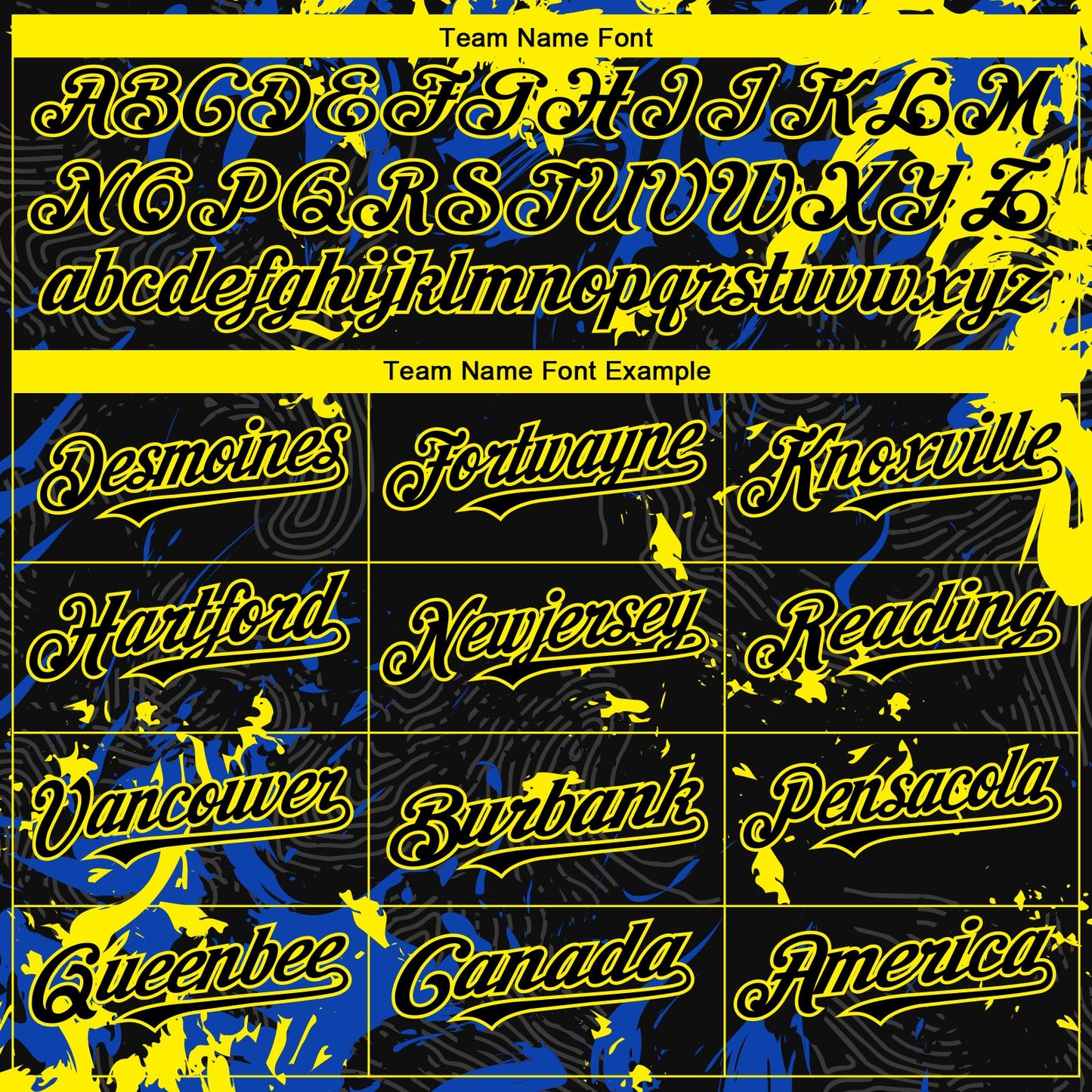 Custom Black Thunder Blue-Light Yellow Splash Authentic Baseball Jersey view 4