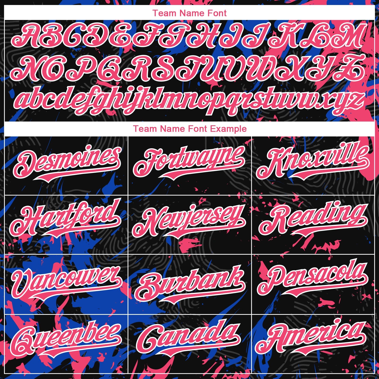 Custom Black Neon Pink Thunder Blue-White Splash Authentic Baseball Jersey view 4