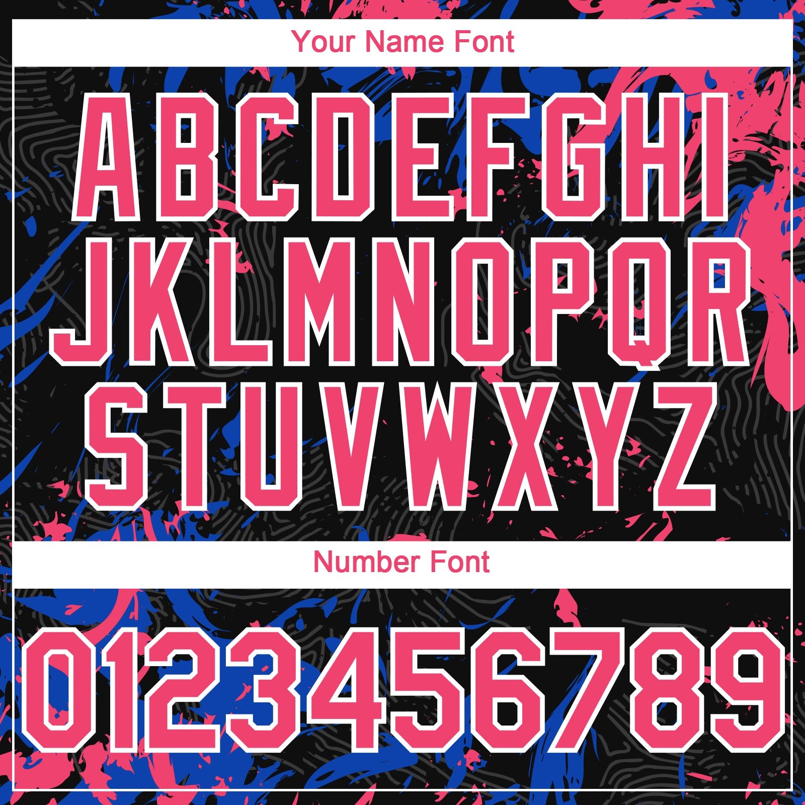 Custom Black Neon Pink Thunder Blue-White Splash Authentic Baseball Jersey view 5