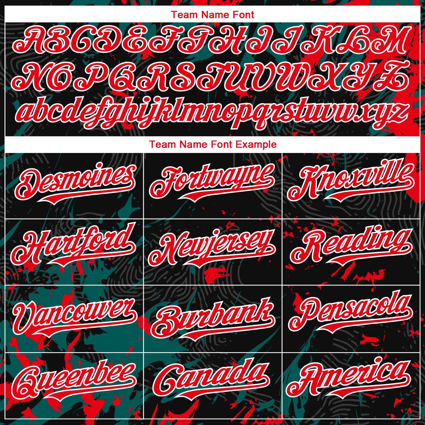 Custom Black Fire Red Midnight Green-White Splash Authentic Baseball Jersey view 4