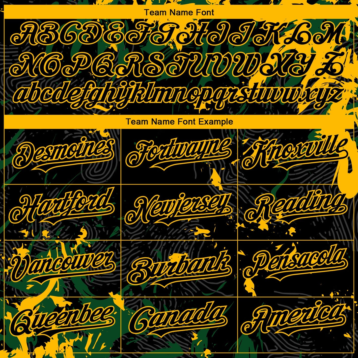 Custom Black Green-Gold Splash Authentic Baseball Jersey view 4