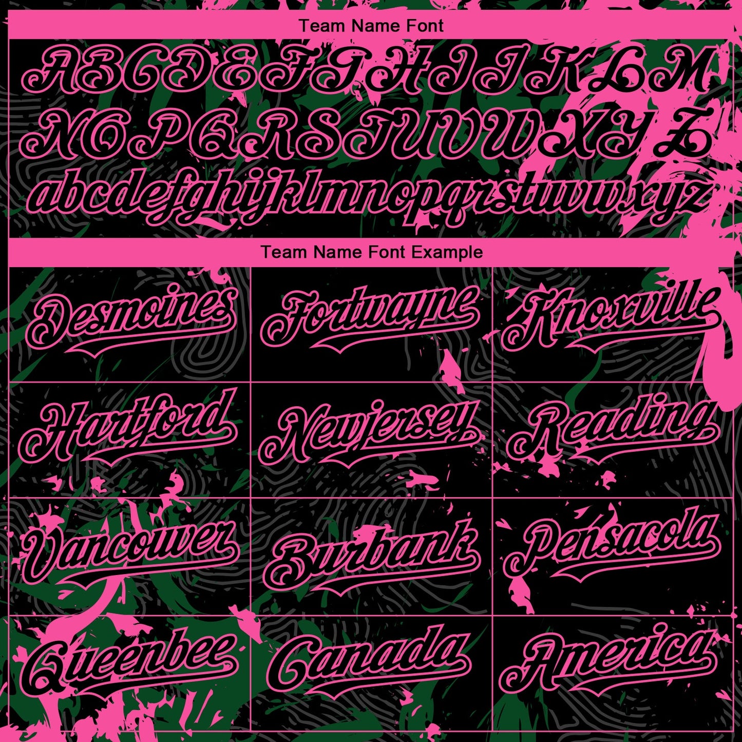 Custom Black Green-Pink Splash Authentic Baseball Jersey view 4