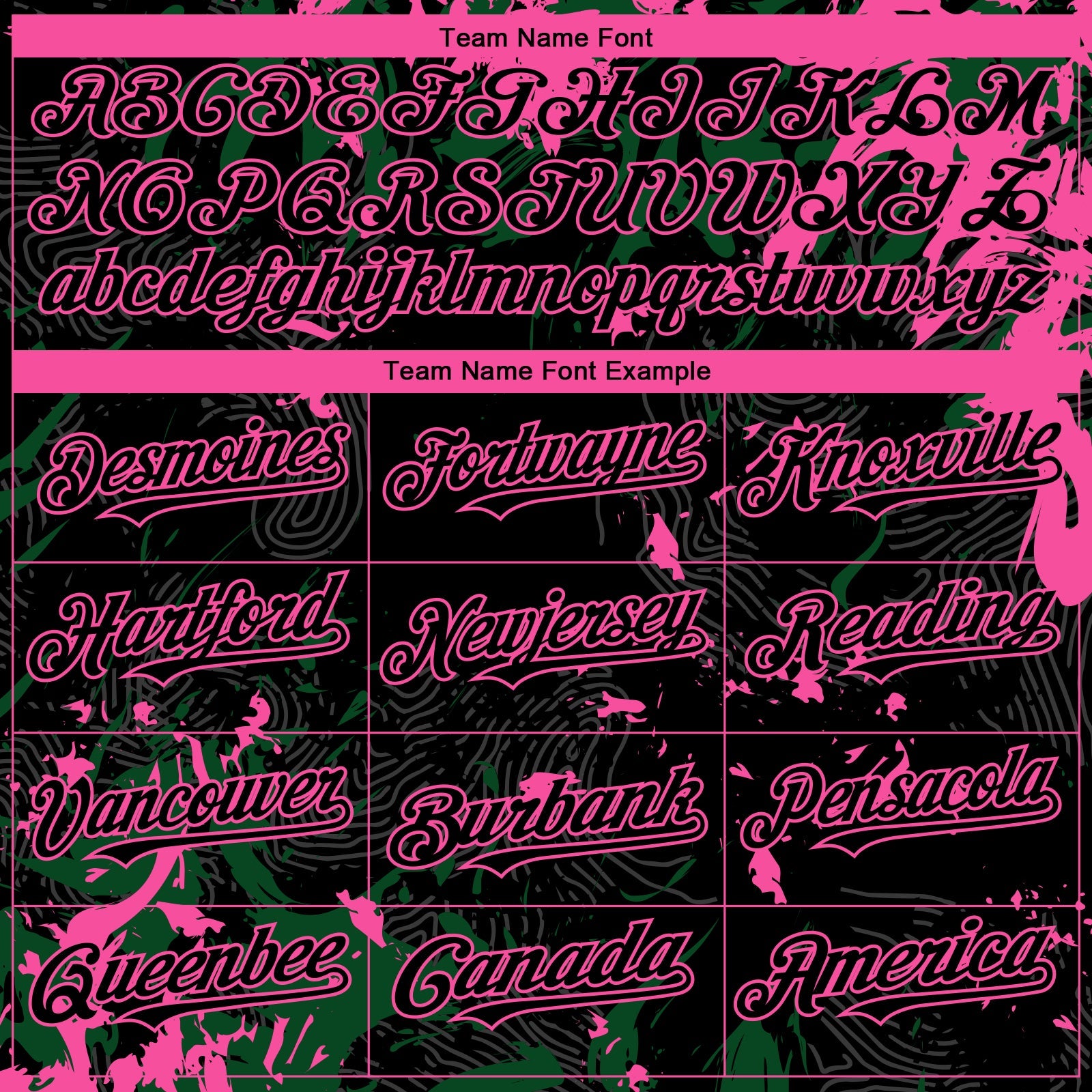Custom Black Green-Pink Splash Authentic Baseball Jersey view 4