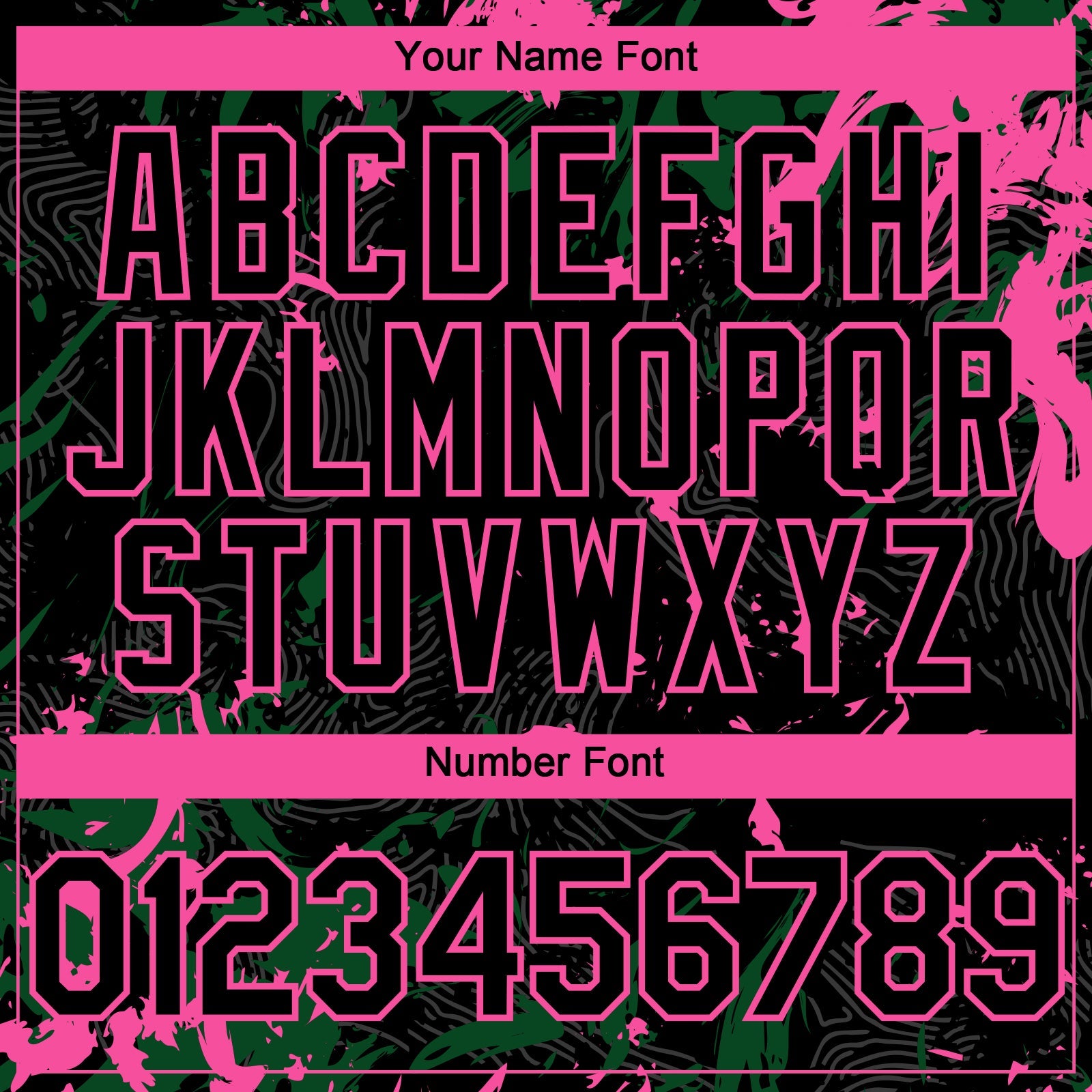 Custom Black Green-Pink Splash Authentic Baseball Jersey view 5