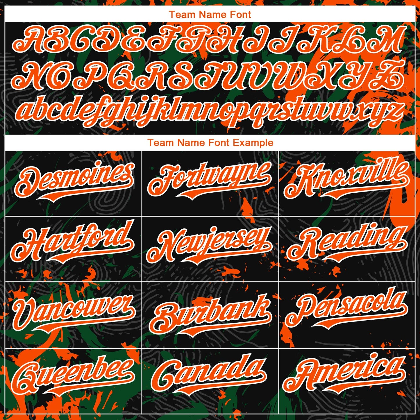 Custom Black Orange Green-White Splash Authentic Baseball Jersey view 4