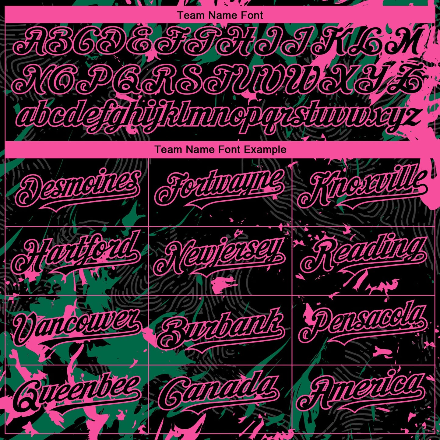 Custom Black Kelly Green-Pink Splash Authentic Baseball Jersey view 4