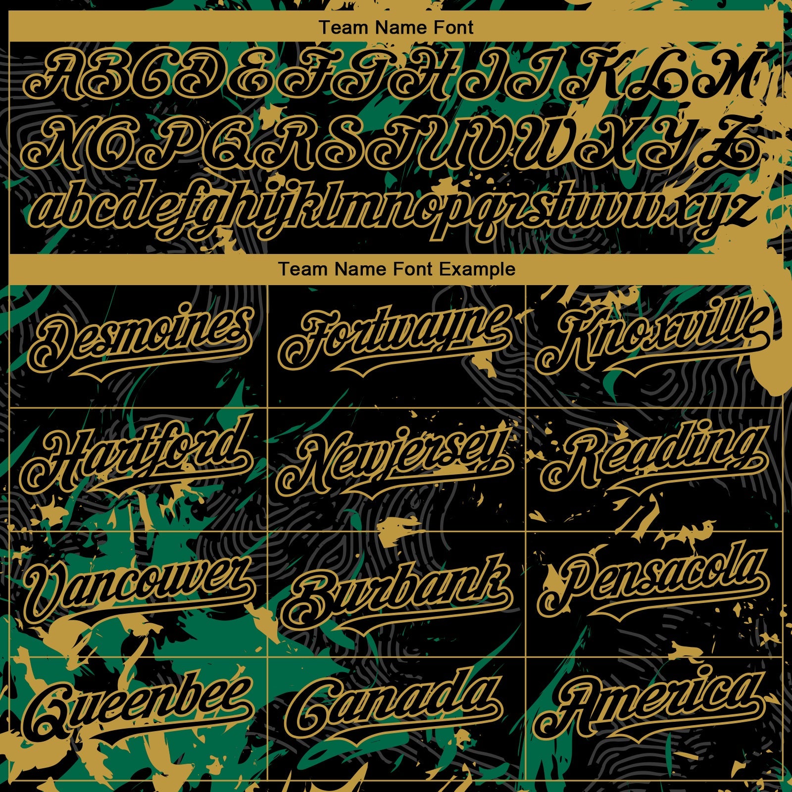 Custom Black Kelly Green-Old Gold Splash Authentic Baseball Jersey view 4
