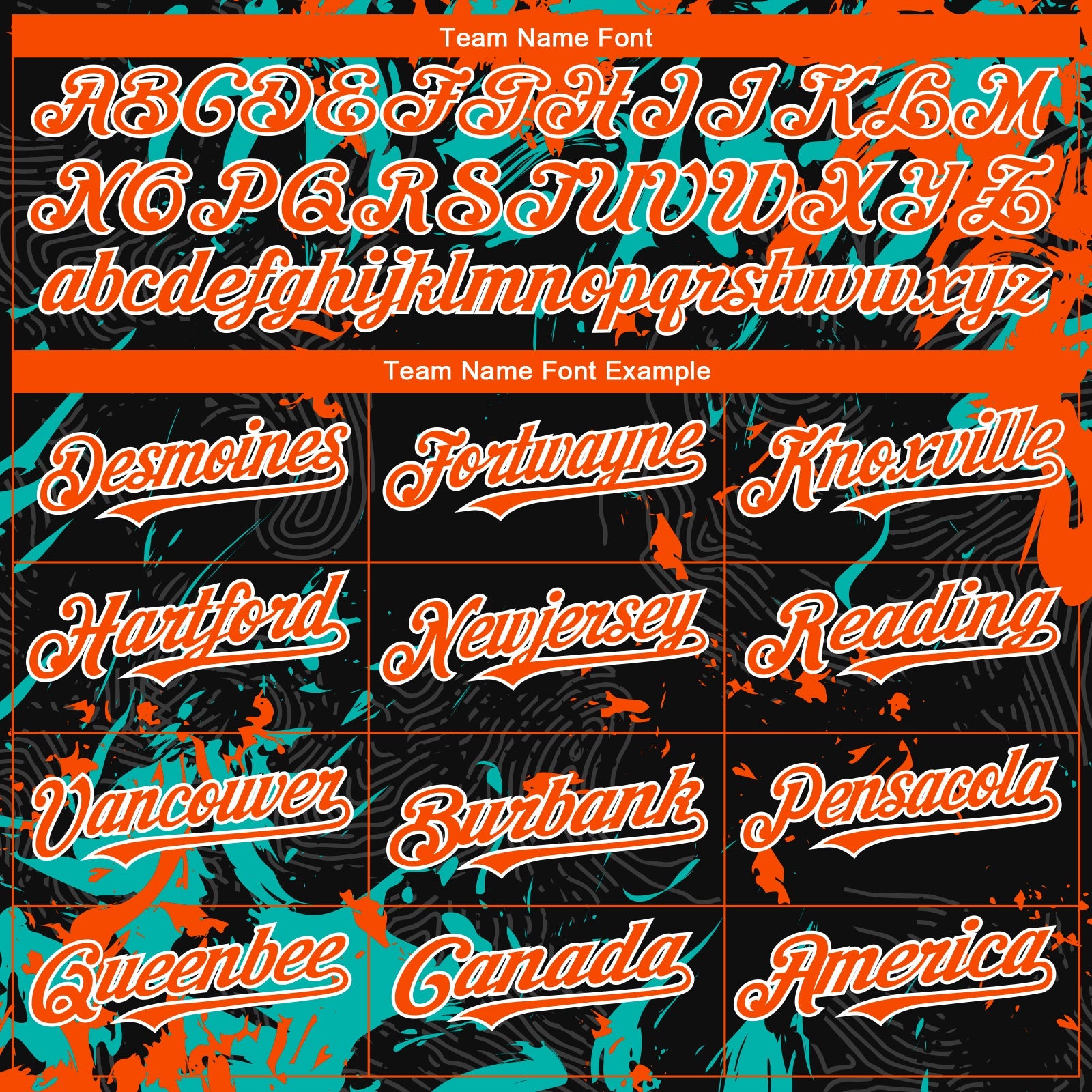 Custom Black Orange Aqua-White Splash Authentic Baseball Jersey view 4