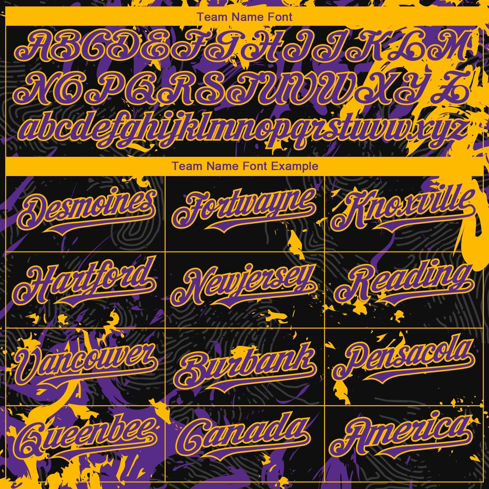 Custom Black Purple-Gold Splash Authentic Baseball Jersey view 4