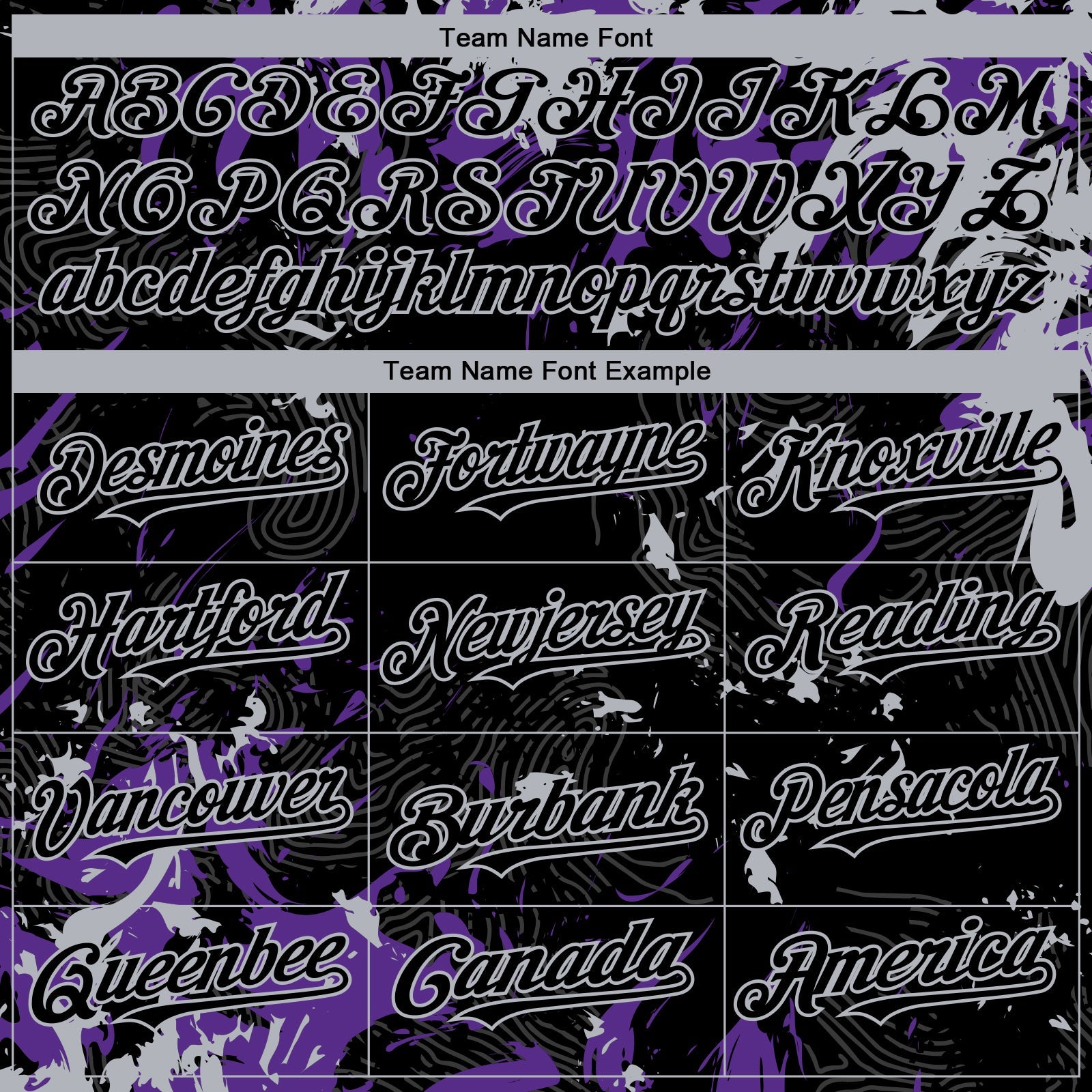 Custom Black Purple-Gray Splash Authentic Baseball Jersey view 4
