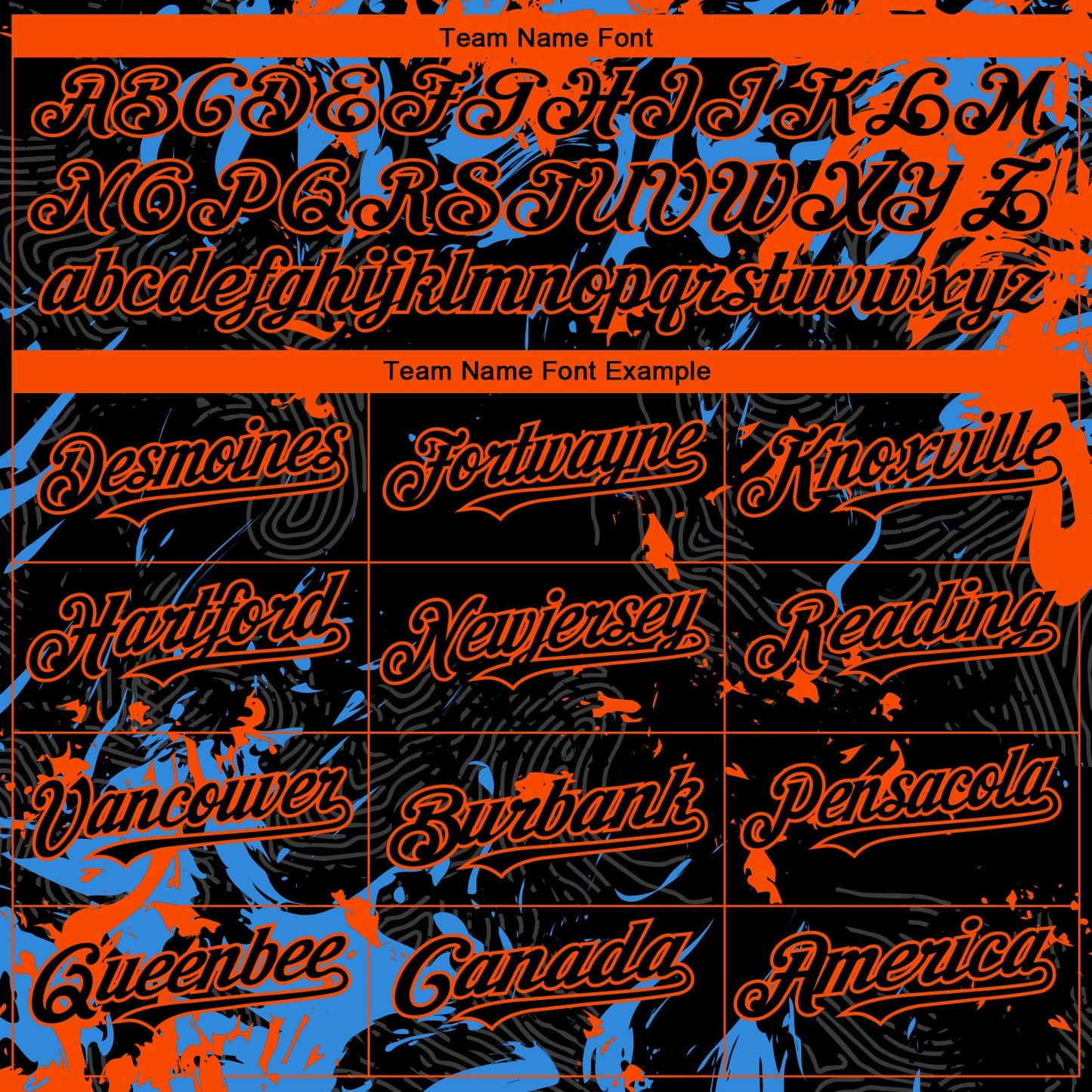 Custom Black Electric Blue-Orange Splash Authentic Baseball Jersey view 4