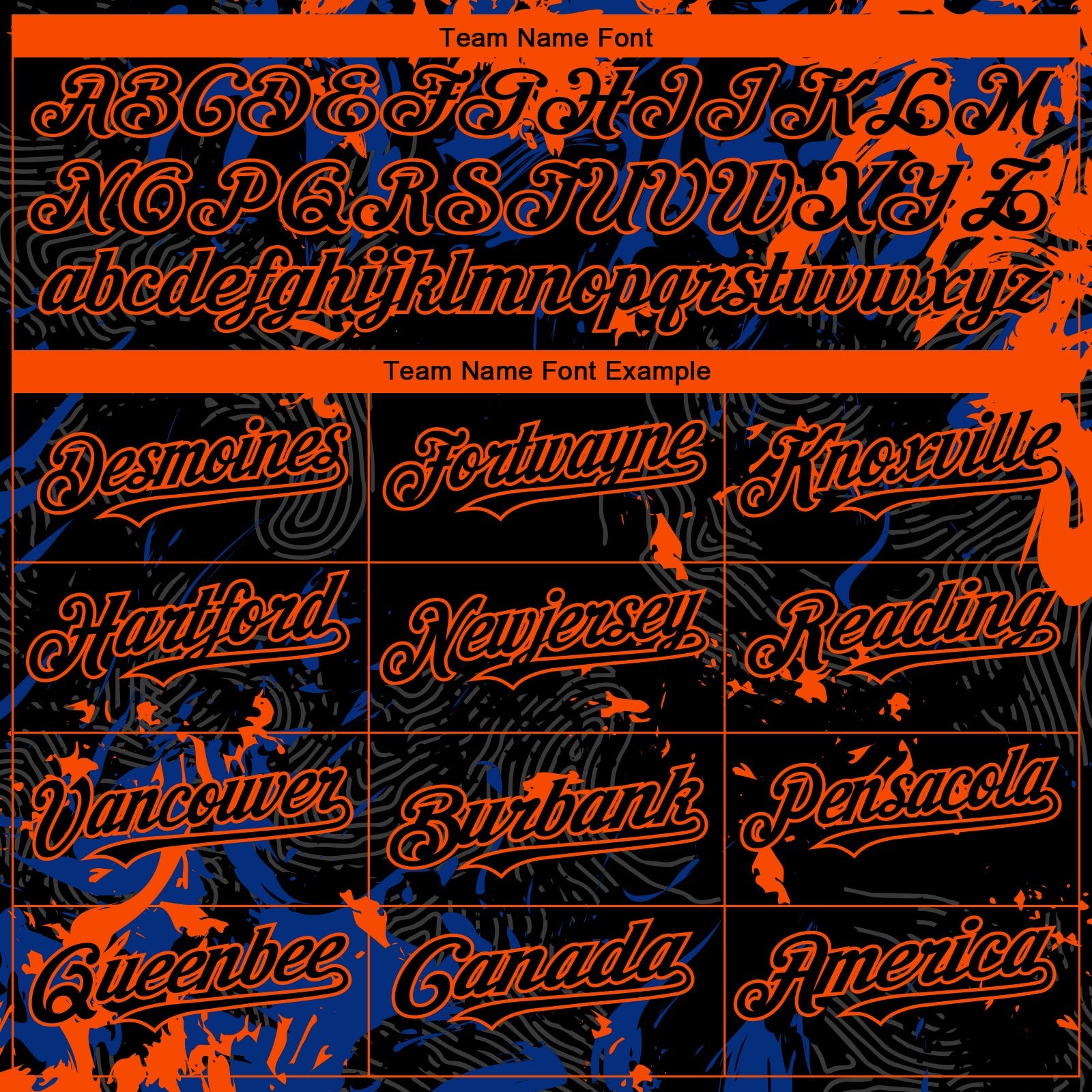 Custom Black Royal-Orange Splash Authentic Baseball Jersey view 4