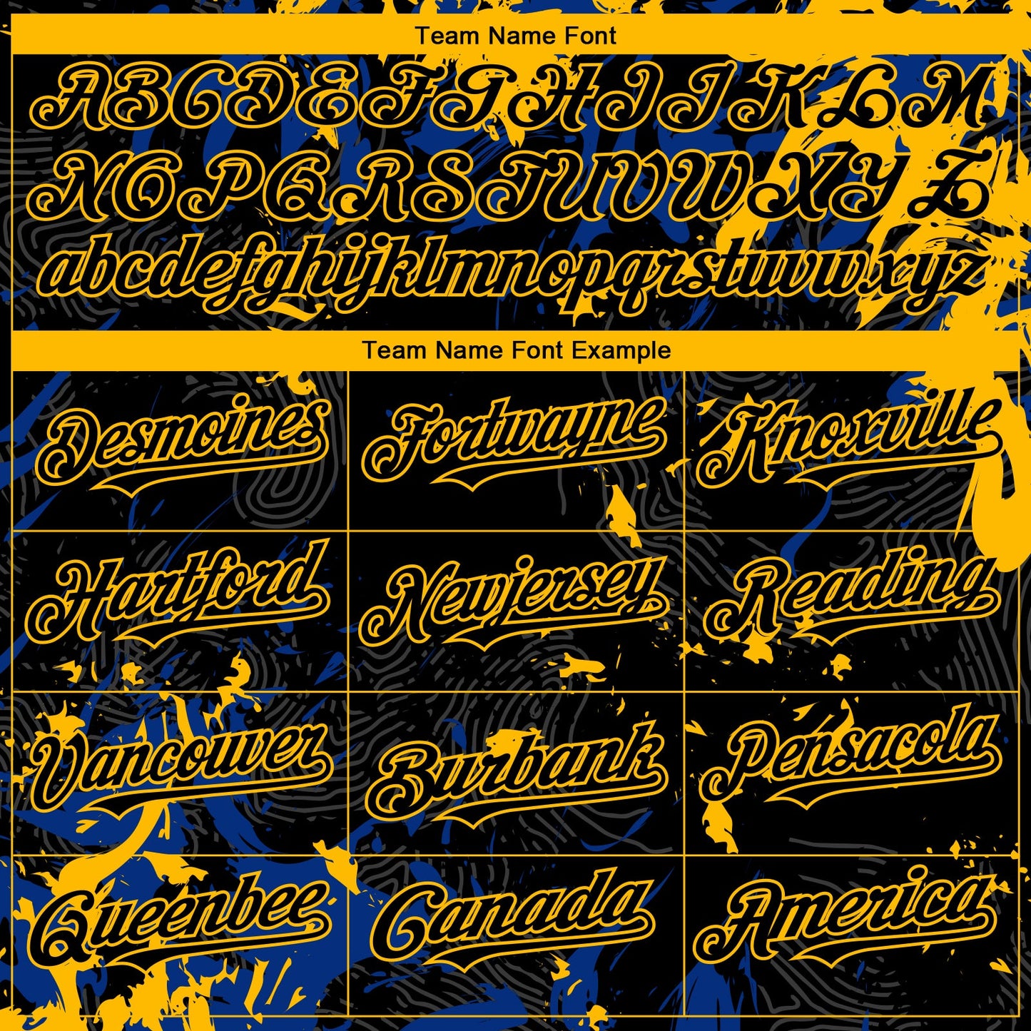 Custom Black Royal-Gold Splash Authentic Baseball Jersey view 4