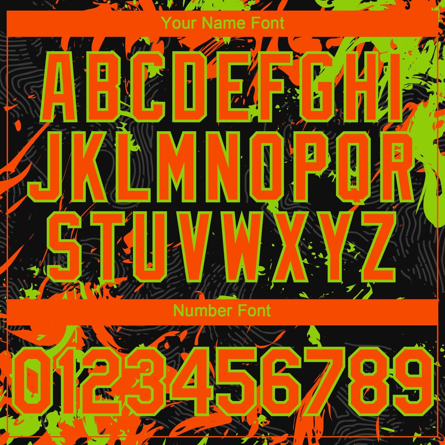 Custom Black Orange-Neon Green Splash Authentic Baseball Jersey view 5