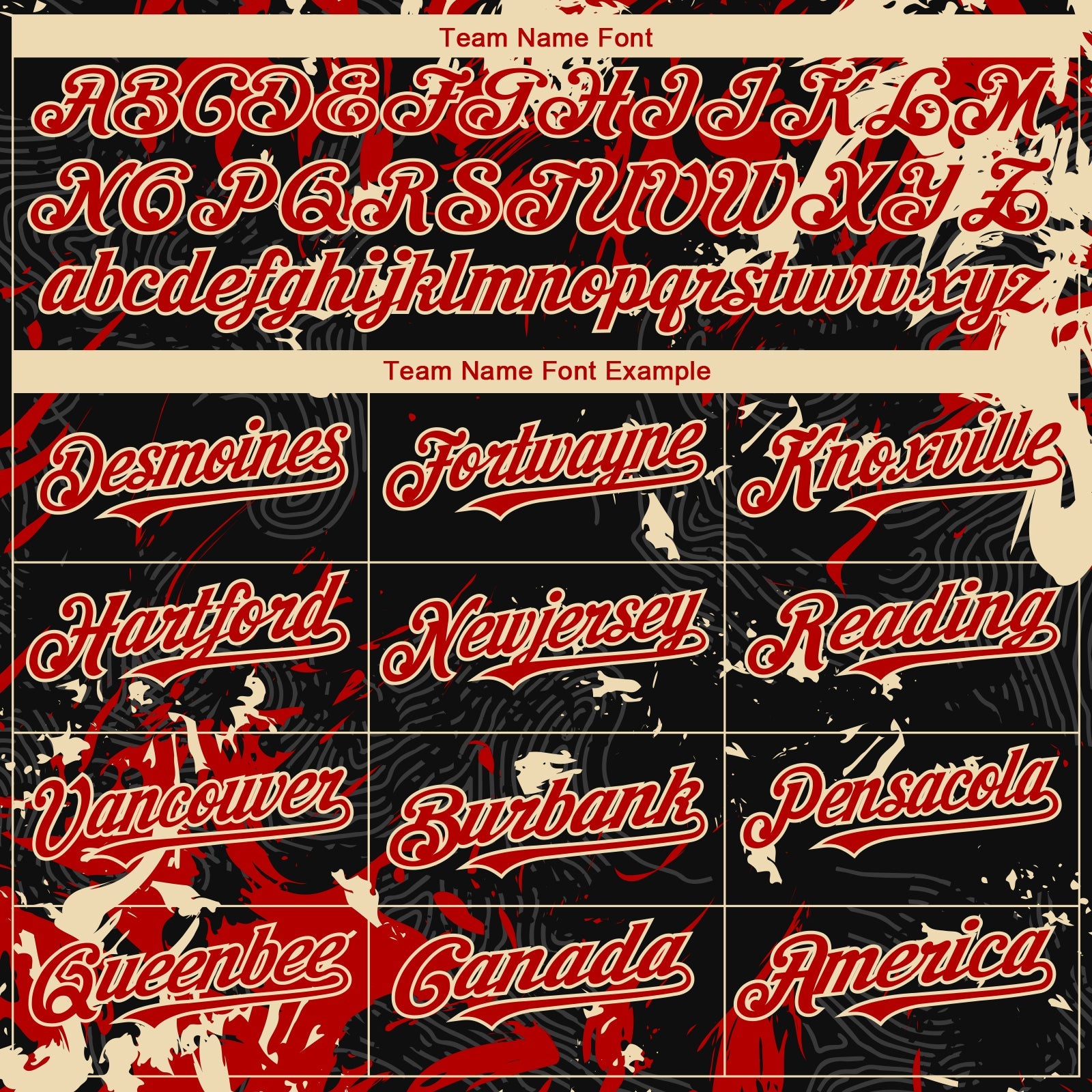 Custom Black Red-Cream Splash Authentic Baseball Jersey view 4
