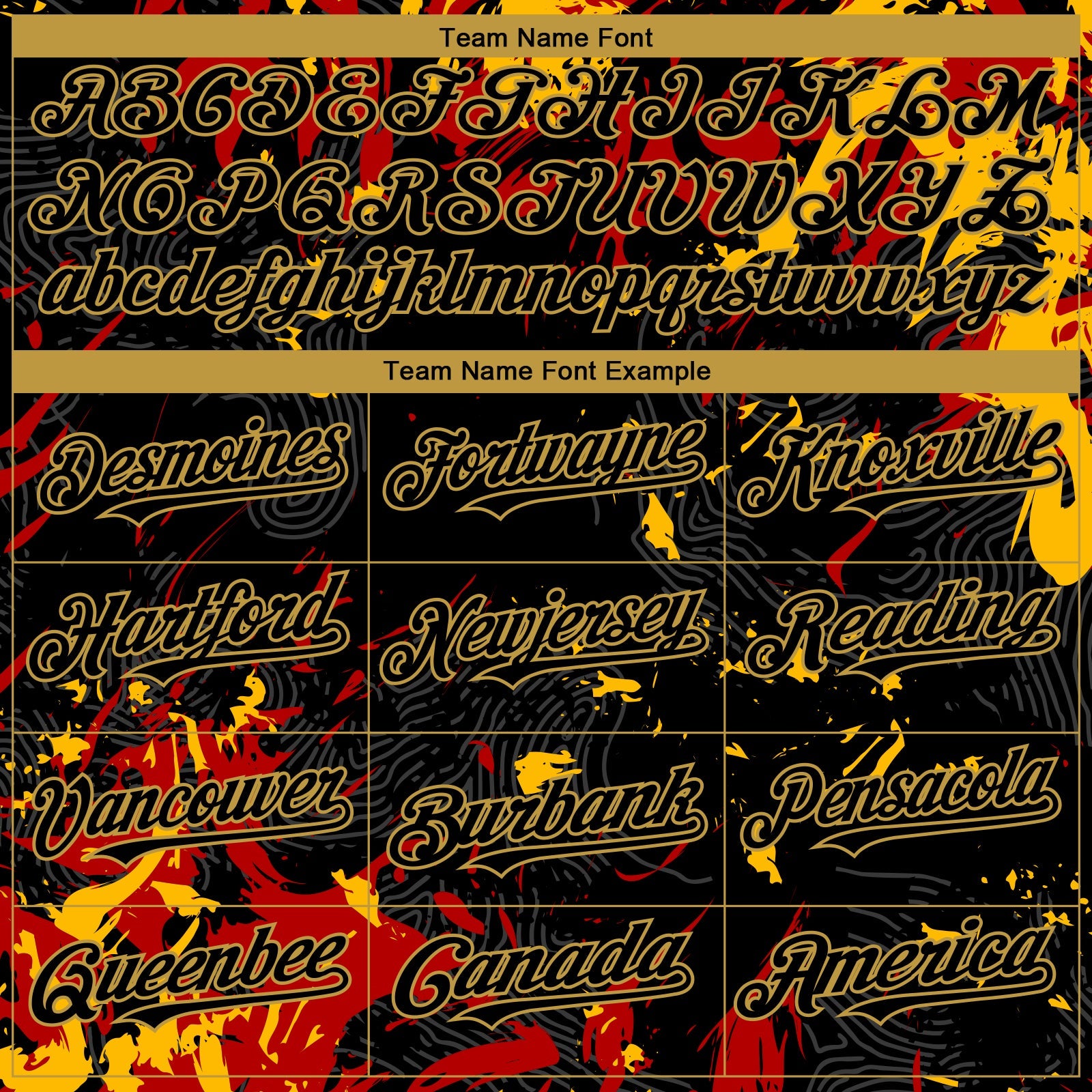 Custom Black Red-Old Gold Splash Authentic Baseball Jersey view 4