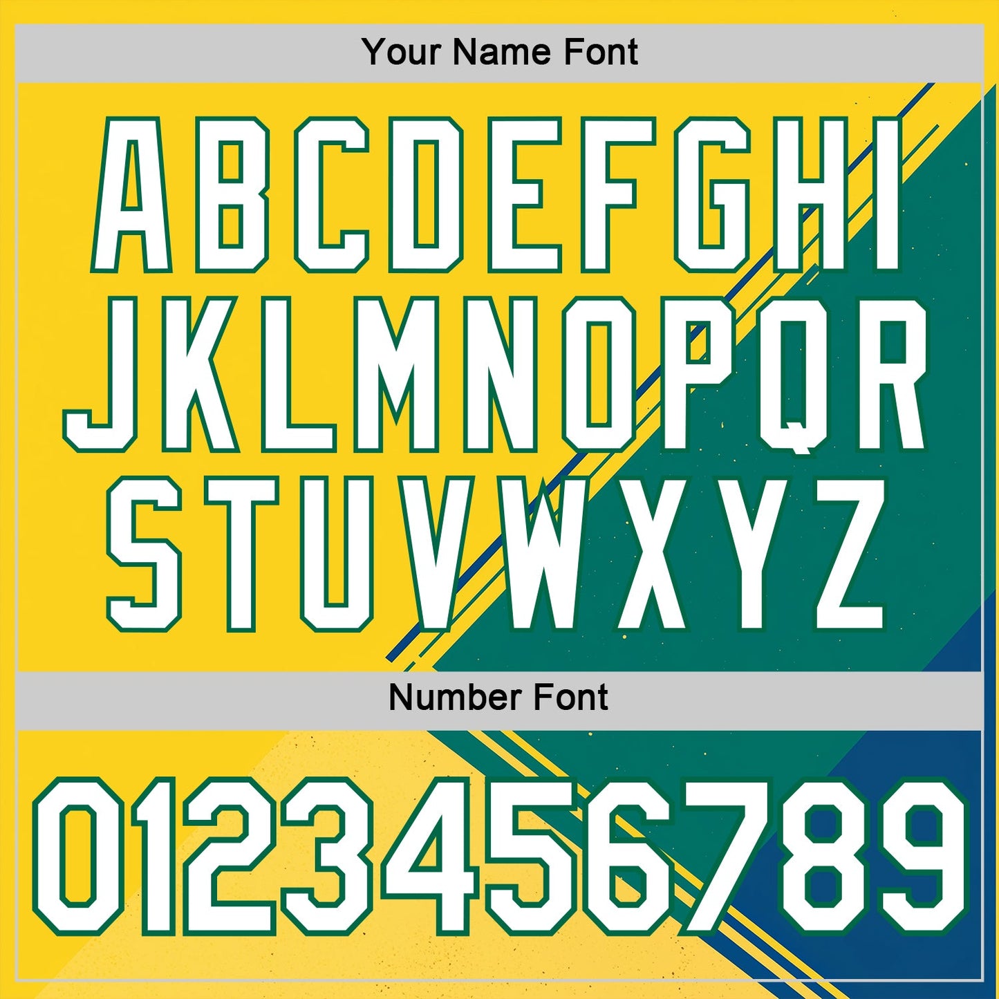 Custom Yellow White-Kelly Green 3D Pattern Design Brazil Jamaica Sportswear Performance T-Shirt view 4