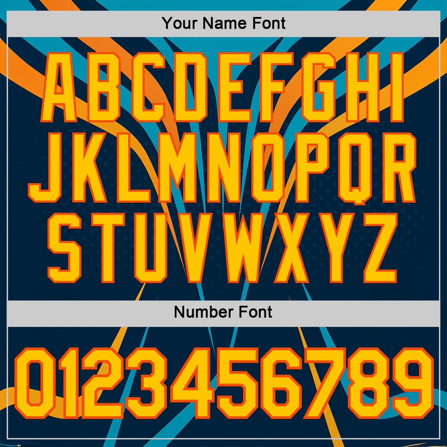 Custom Blue Yellow-Orange 3D Pattern Design Line Sportswear Performance T-Shirt view 4