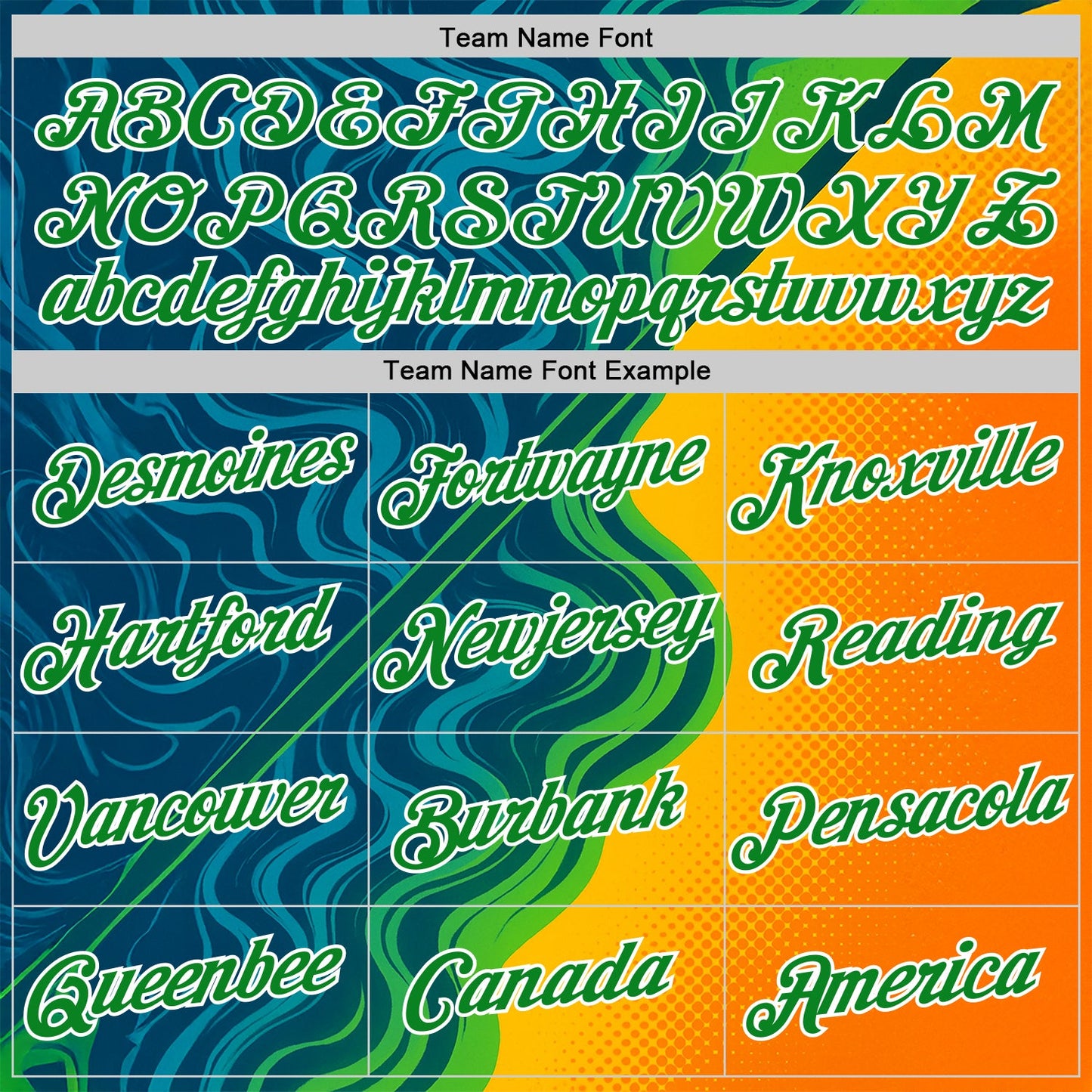 Custom Blue Grass Green Yellow-White 3D Pattern Design Brazil Marbel Sportswear Performance T-Shirt view 3