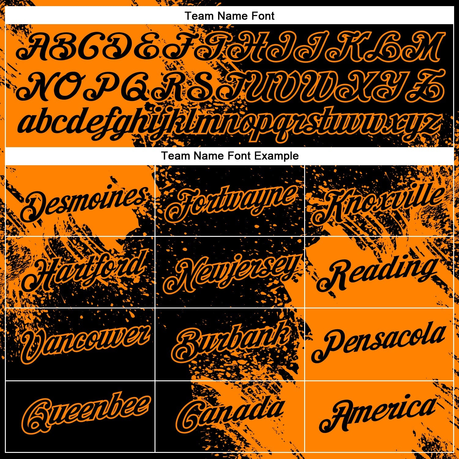 Custom Black Bay Orange 3D Pattern Design Abstract Brush Stroke Performance T-Shirt view 3