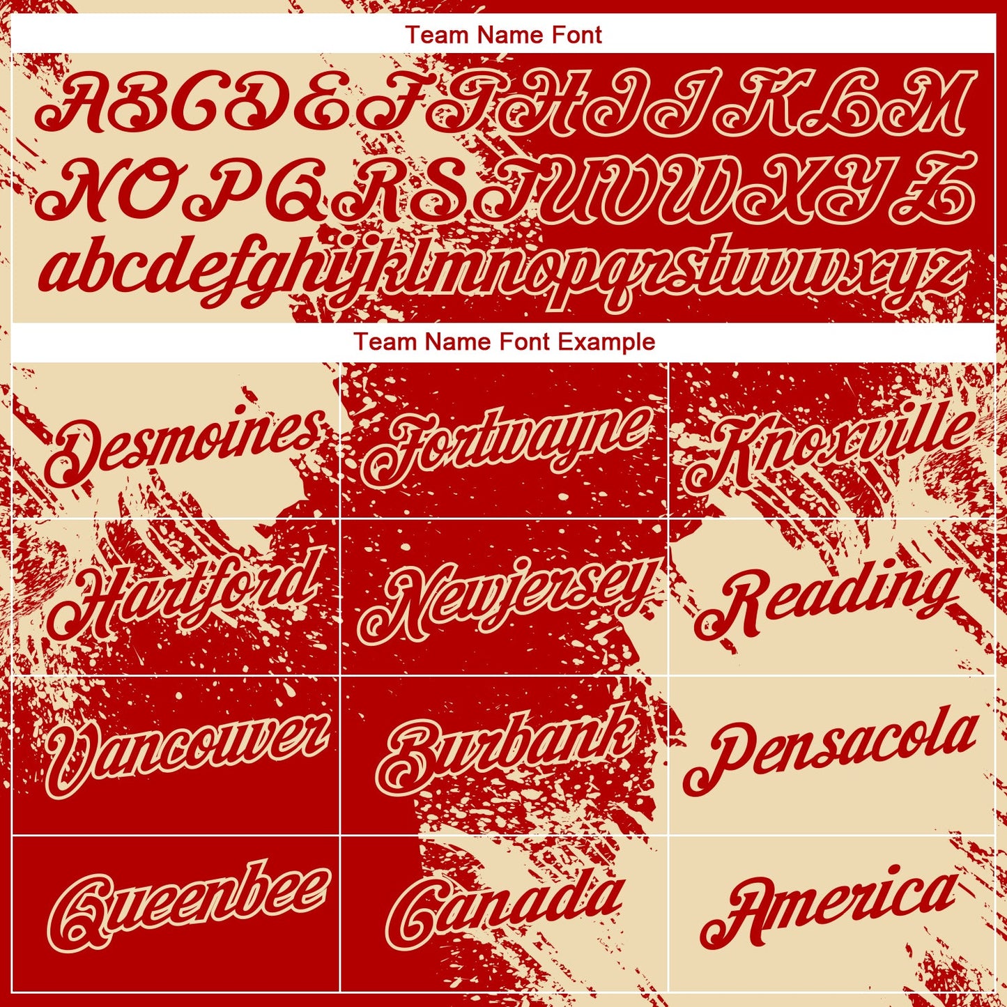 Custom Red Cream 3D Pattern Design Abstract Brush Stroke Performance T-Shirt view 3