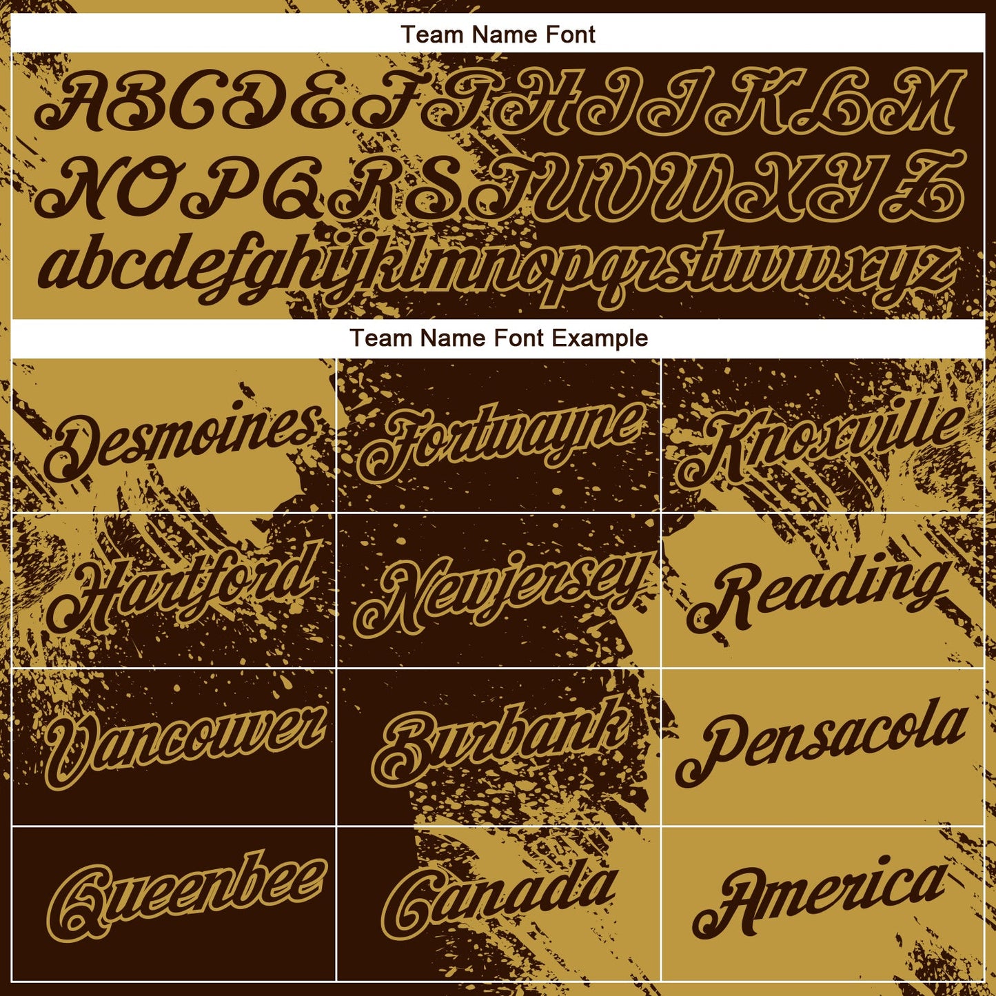 Custom Brown Old Gold 3D Pattern Design Abstract Brush Stroke Performance T-Shirt view 3