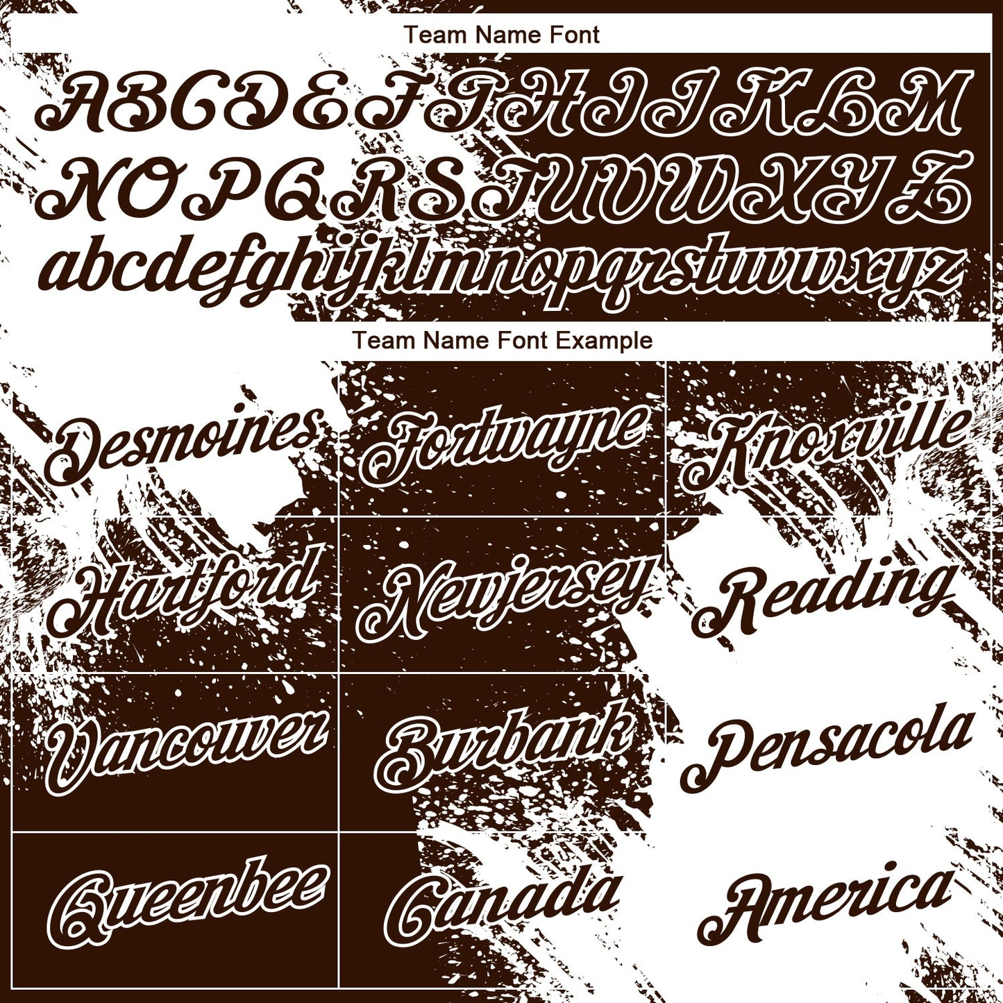 Custom Brown White 3D Pattern Design Abstract Brush Stroke Performance T-Shirt view 3
