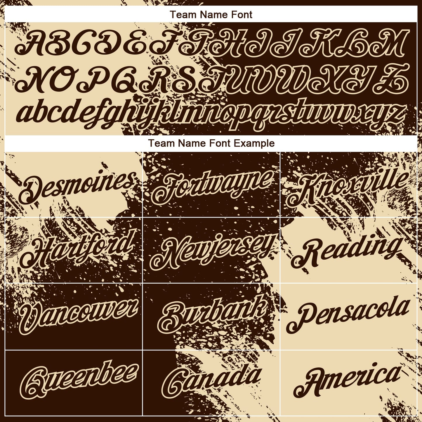 Custom Brown Cream 3D Pattern Design Abstract Brush Stroke Performance T-Shirt view 3