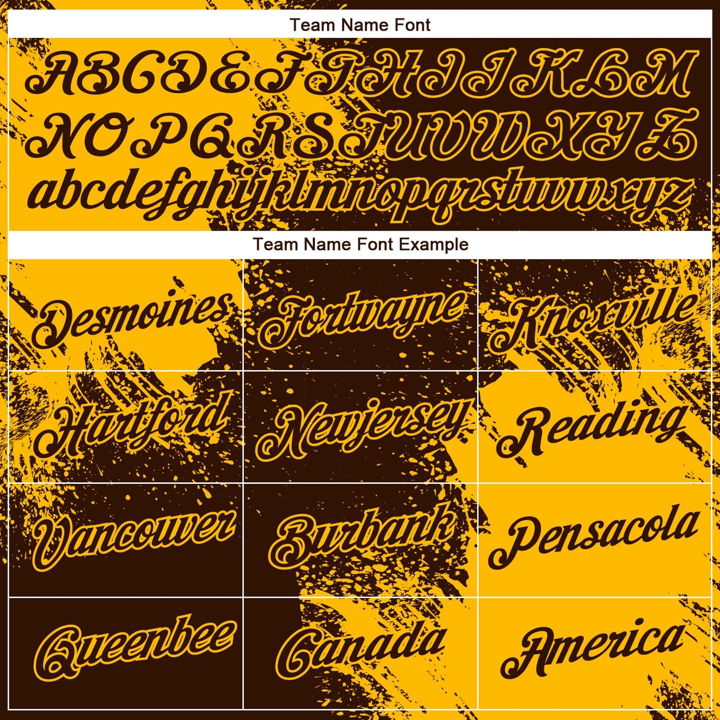 Custom Brown Gold 3D Pattern Design Abstract Brush Stroke Performance T-Shirt view 3