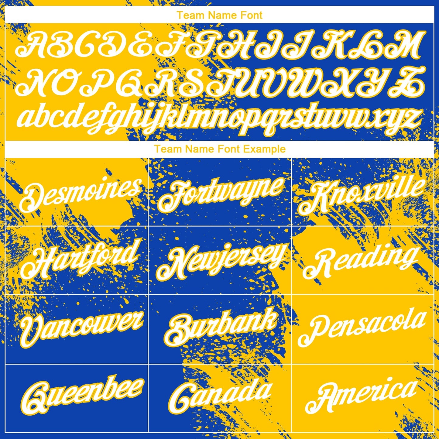 Custom Thunder Blue White-Yellow 3D Pattern Design Abstract Brush Stroke Performance T-Shirt view 3