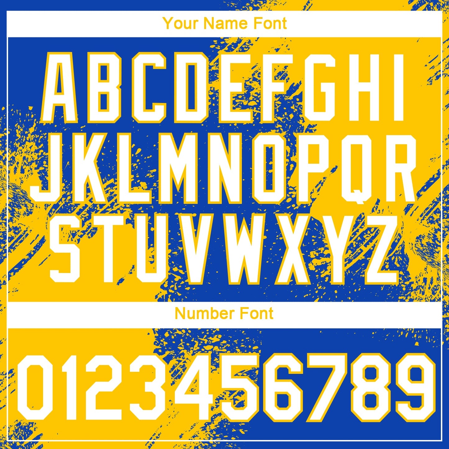 Custom Thunder Blue White-Yellow 3D Pattern Design Abstract Brush Stroke Performance T-Shirt view 4
