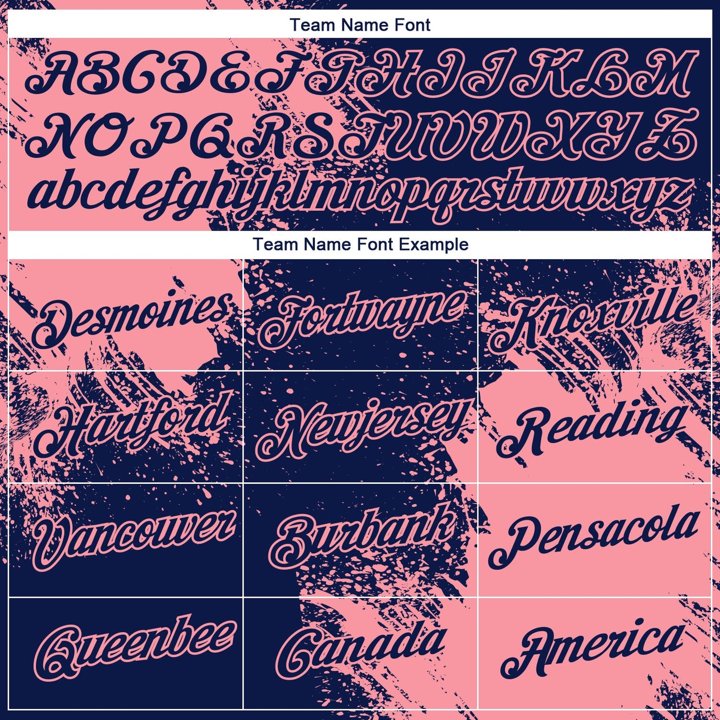 Custom Navy Medium Pink 3D Pattern Design Abstract Brush Stroke Performance T-Shirt view 3
