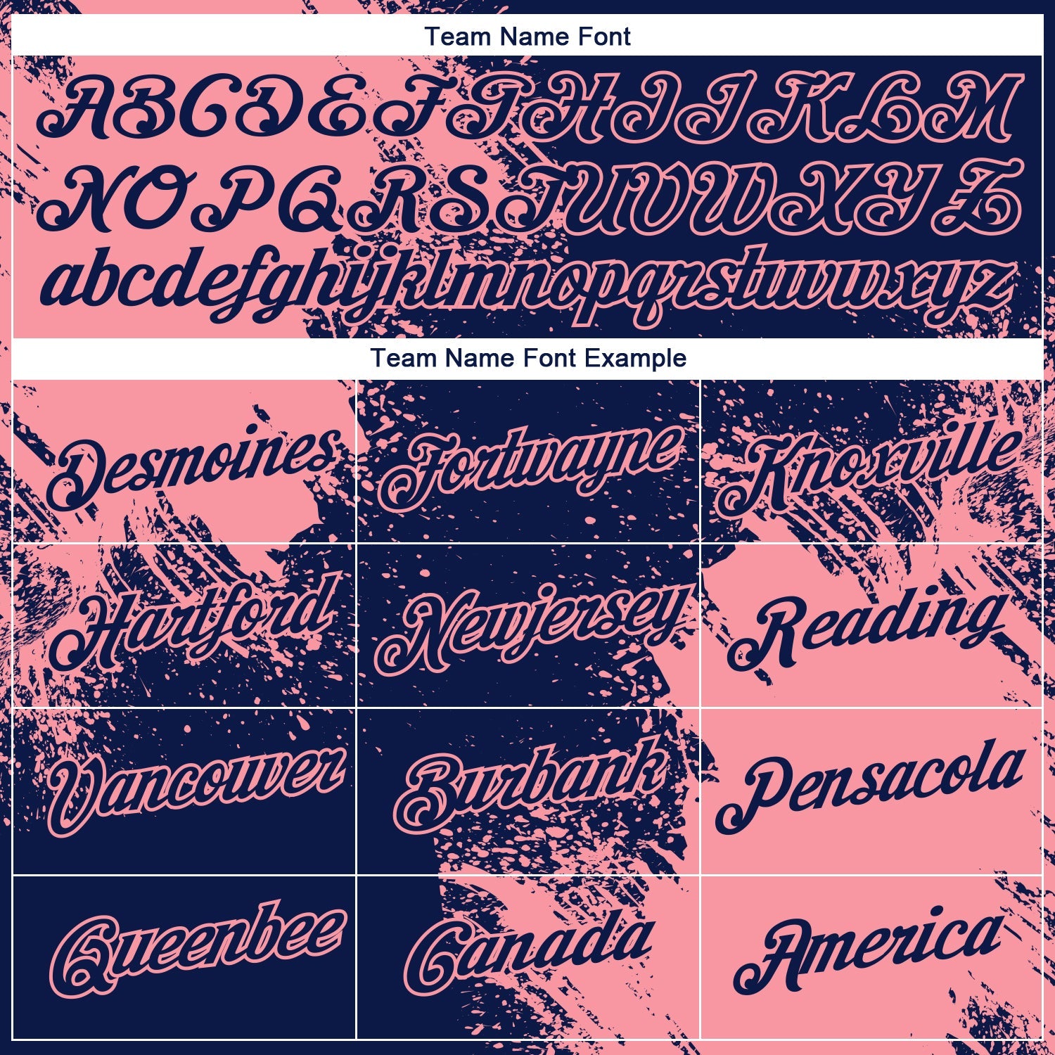 Custom Navy Medium Pink 3D Pattern Design Abstract Brush Stroke Performance T-Shirt view 3