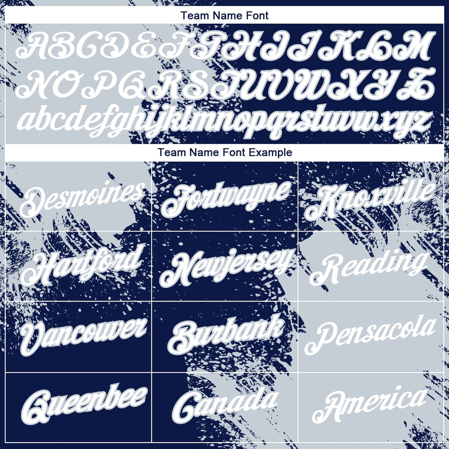 Custom Navy White-Silver 3D Pattern Design Abstract Brush Stroke Performance T-Shirt view 3