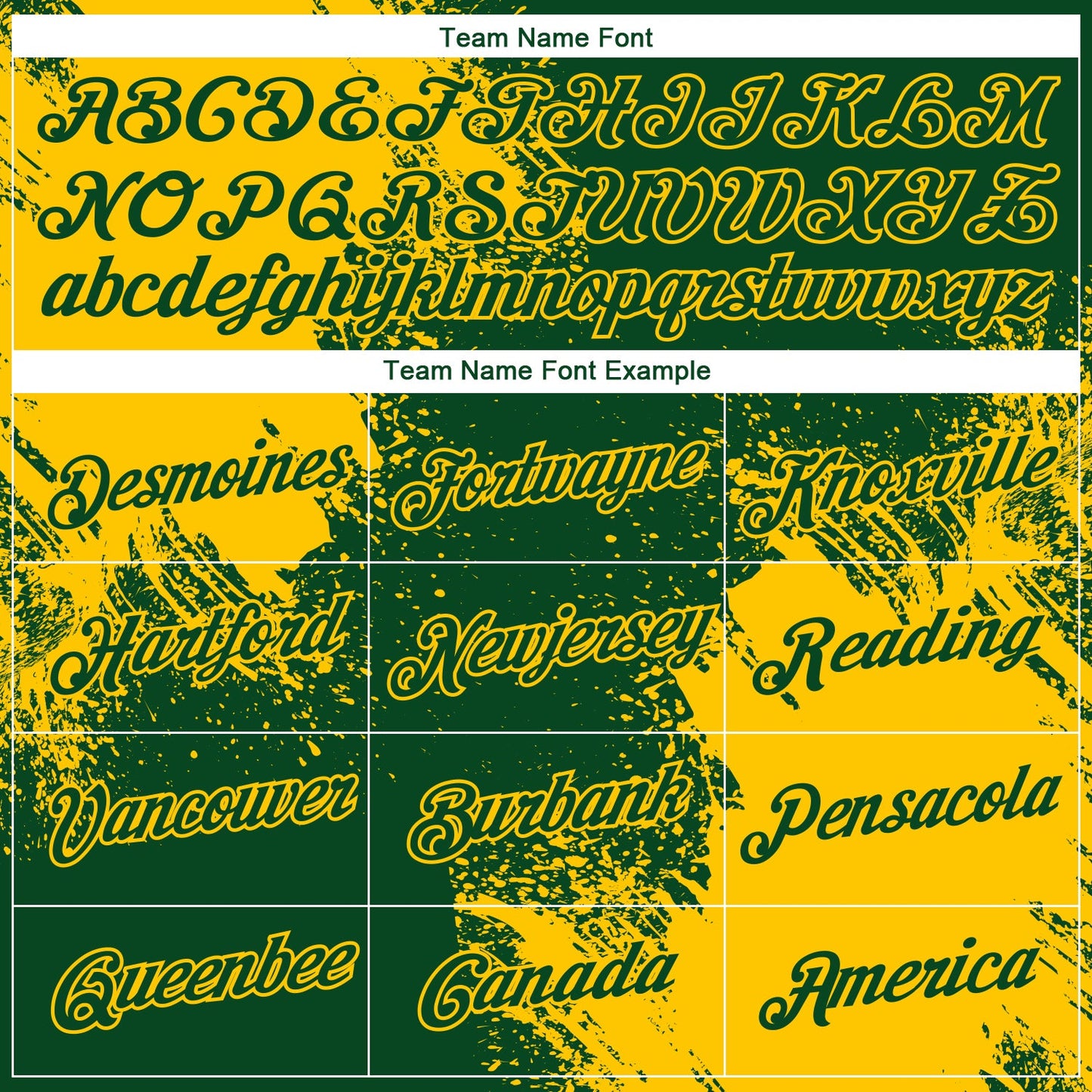 Custom Green Yellow 3D Pattern Design Abstract Brush Stroke Performance T-Shirt view 3