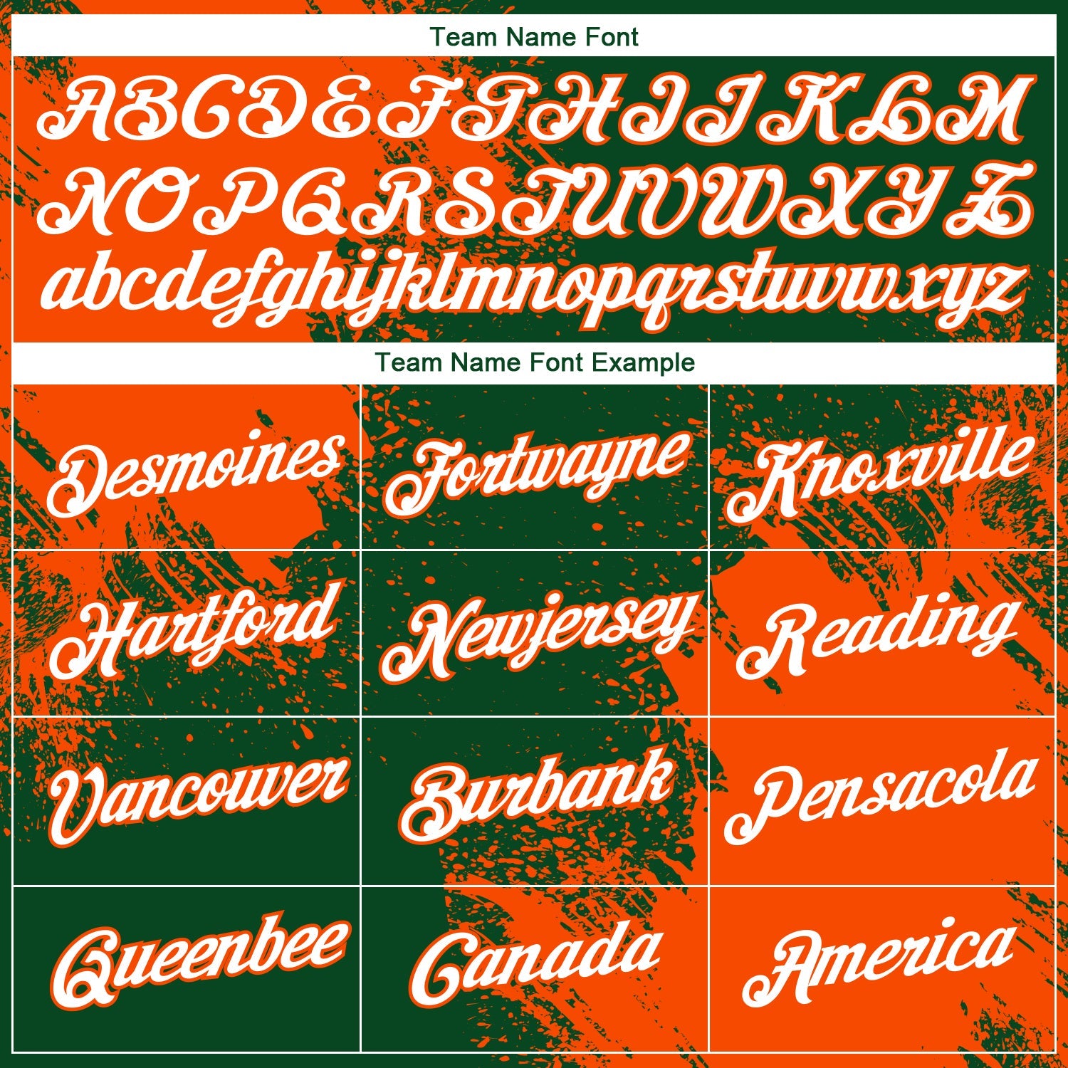 Custom Green White-Orange 3D Pattern Design Abstract Brush Stroke Performance T-Shirt view 3