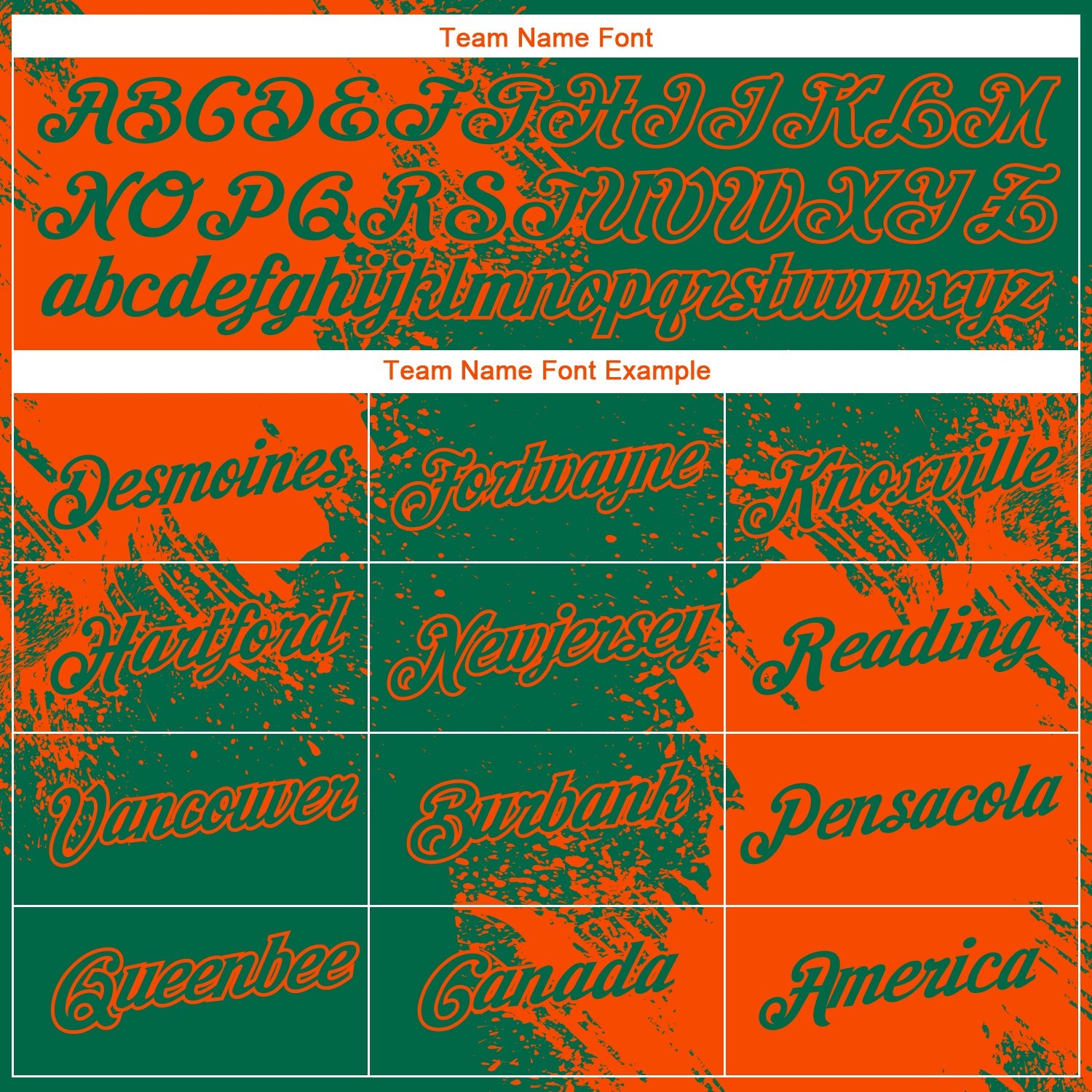 Custom Kelly Green Orange 3D Pattern Design Abstract Brush Stroke Performance T-Shirt view 3