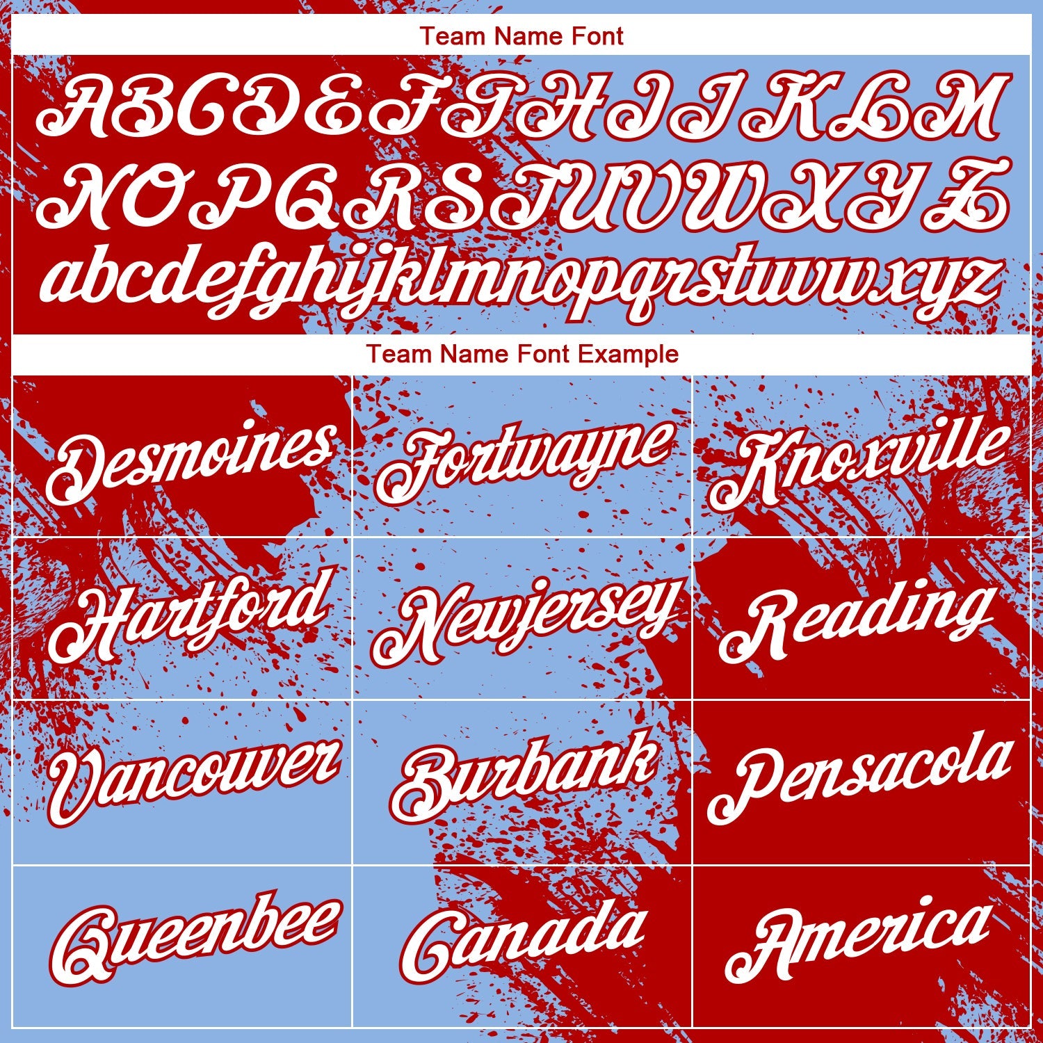 Custom Light Blue White-Red 3D Pattern Design Abstract Brush Stroke Performance T-Shirt view 3