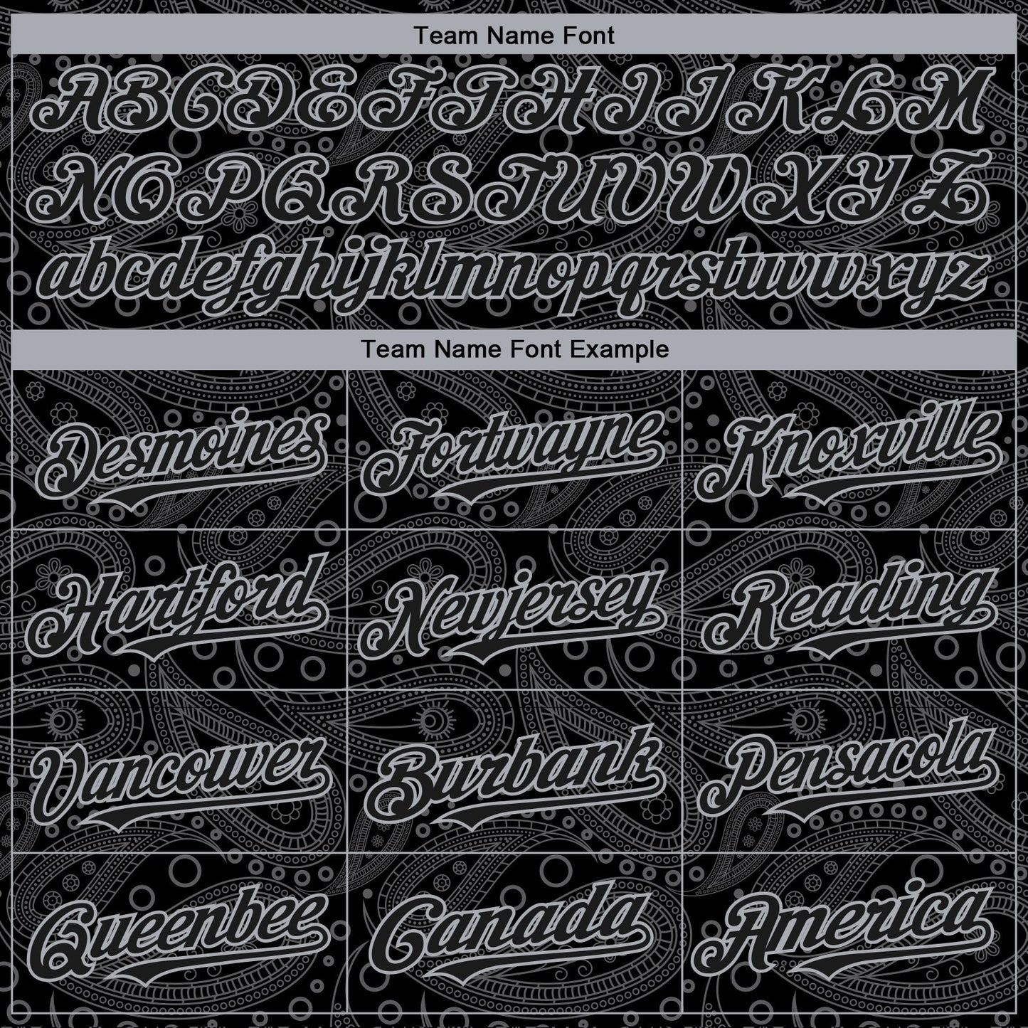 Custom Black Gray Rave Party Ethnic Paisley Bandana Authentic Baseball Jersey view 4