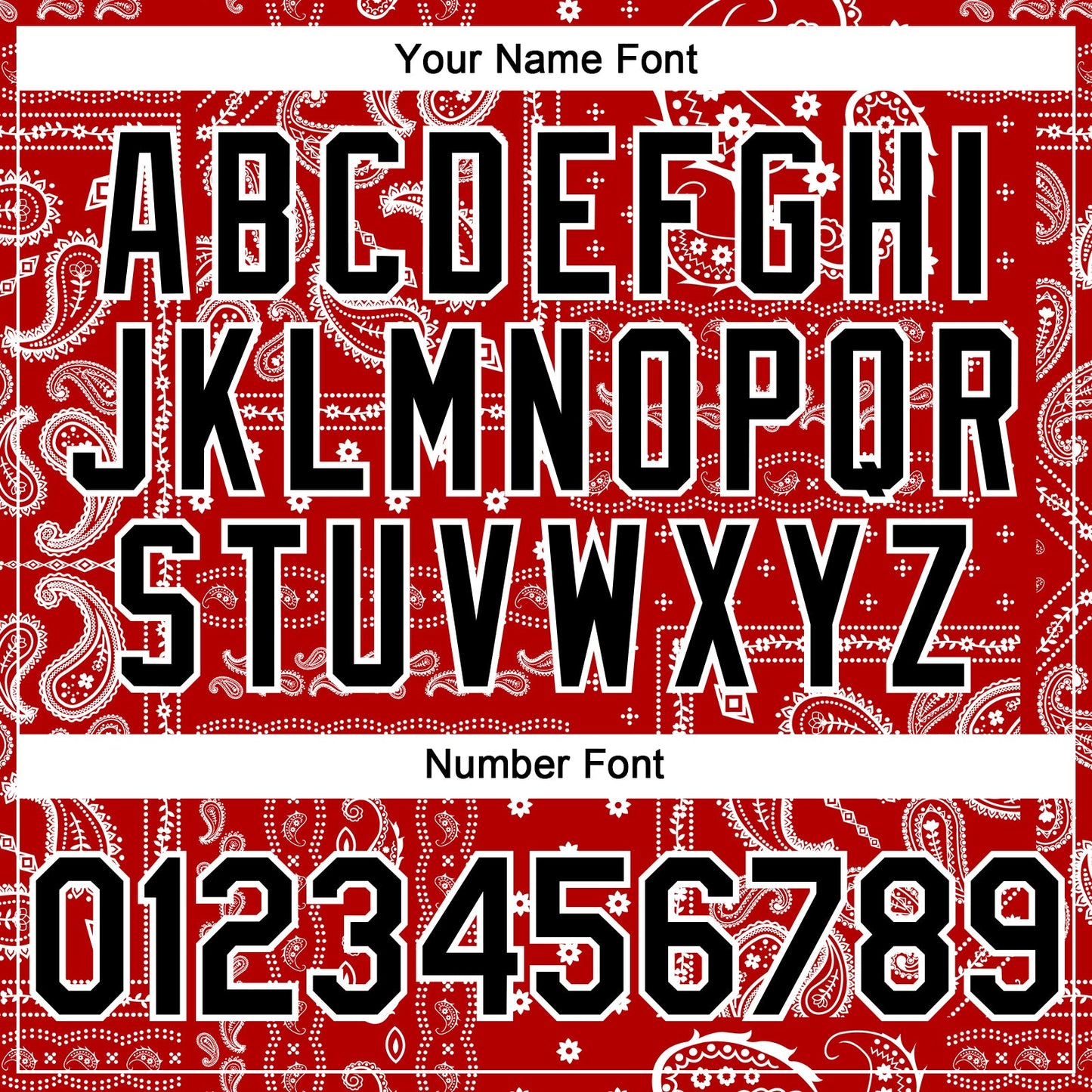 Custom Red Black-White Rave Party Ethnic Paisley Bandana Authentic Baseball Jersey view 5