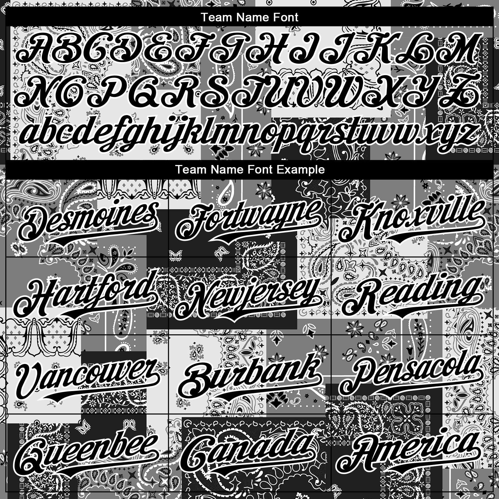 Custom Black Gray-White Rave Party Ethnic Paisley Bandana Authentic Baseball Jersey view 4