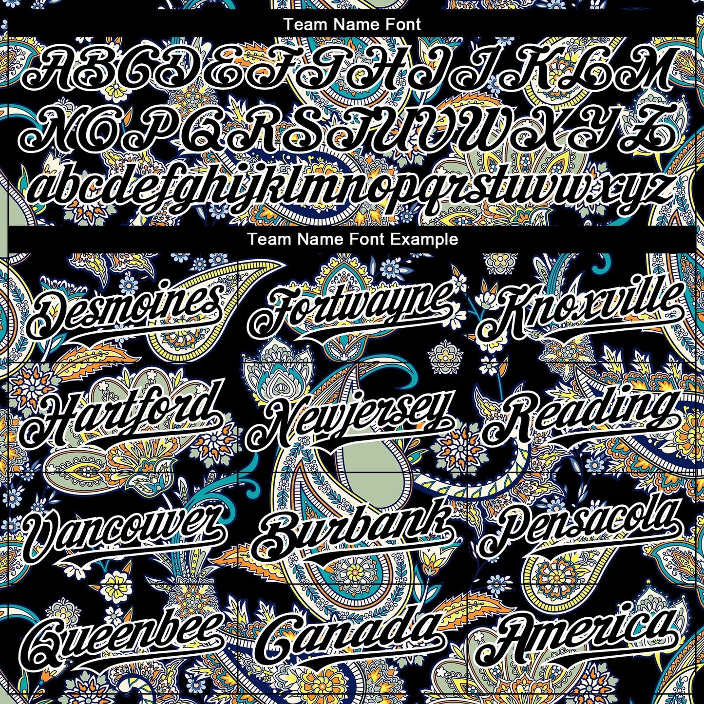 Custom Black White Rave Party Ethnic Paisley Bandana Authentic Baseball Jersey view 4