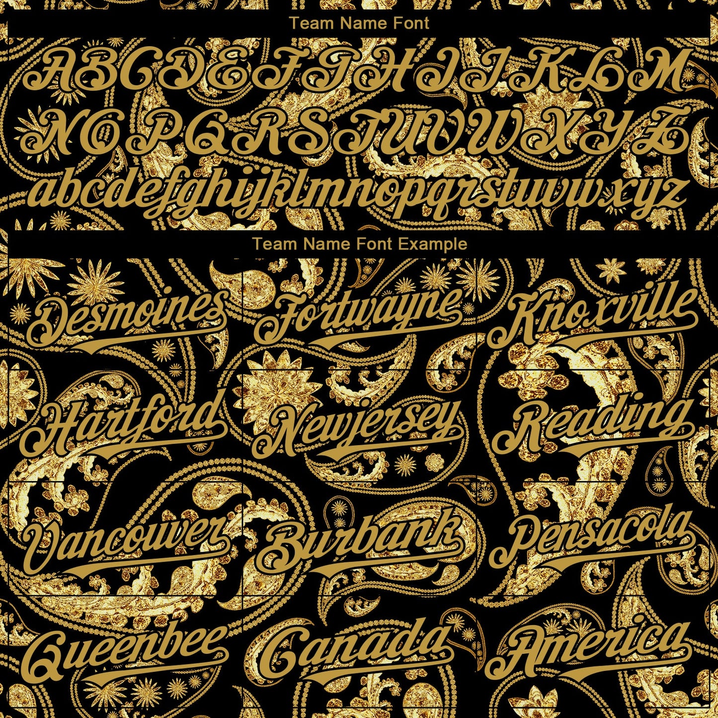 Custom Black Old Gold Rave Party Ethnic Paisley Bandana Authentic Baseball Jersey view 4