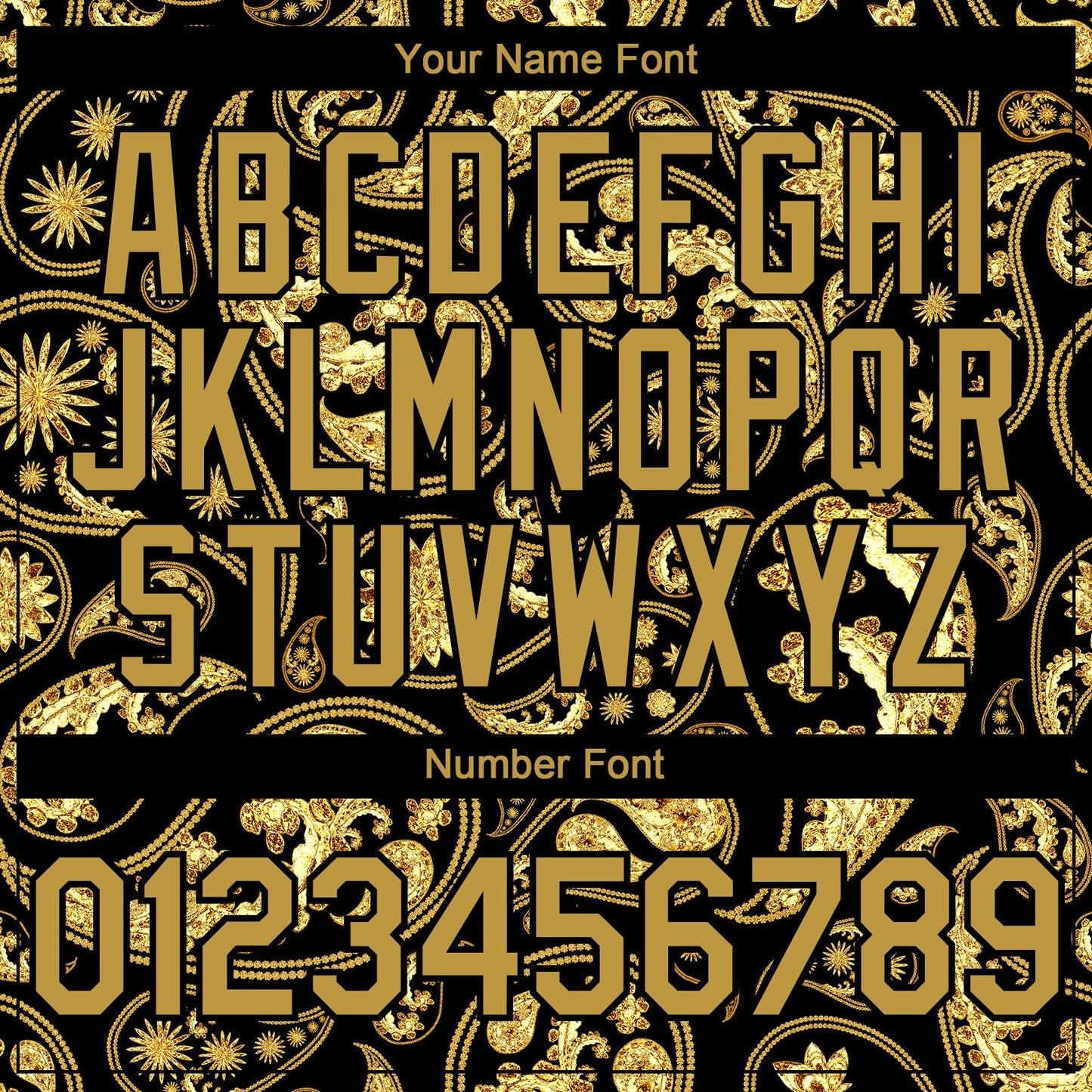 Custom Black Old Gold Rave Party Ethnic Paisley Bandana Authentic Baseball Jersey view 5