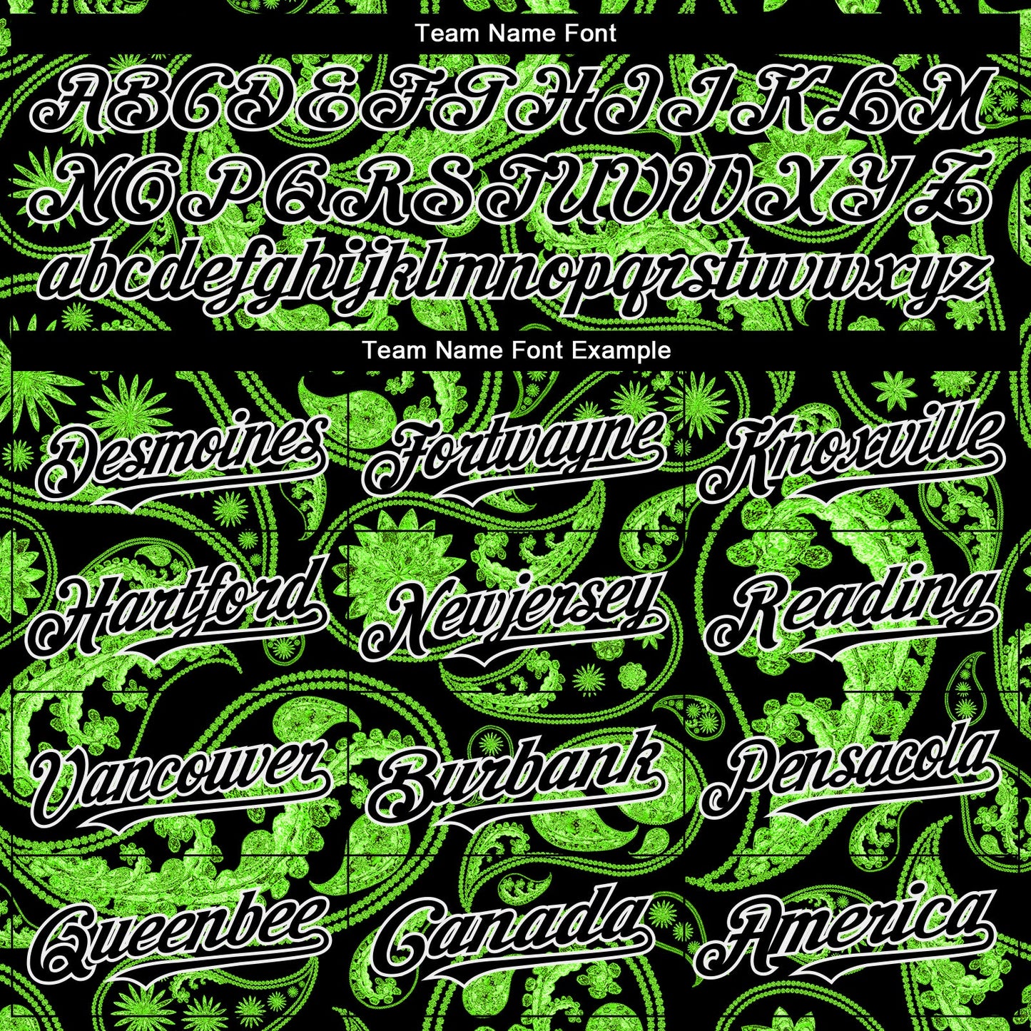 Custom Black Green-White Rave Party Ethnic Paisley Bandana Authentic Baseball Jersey view 4