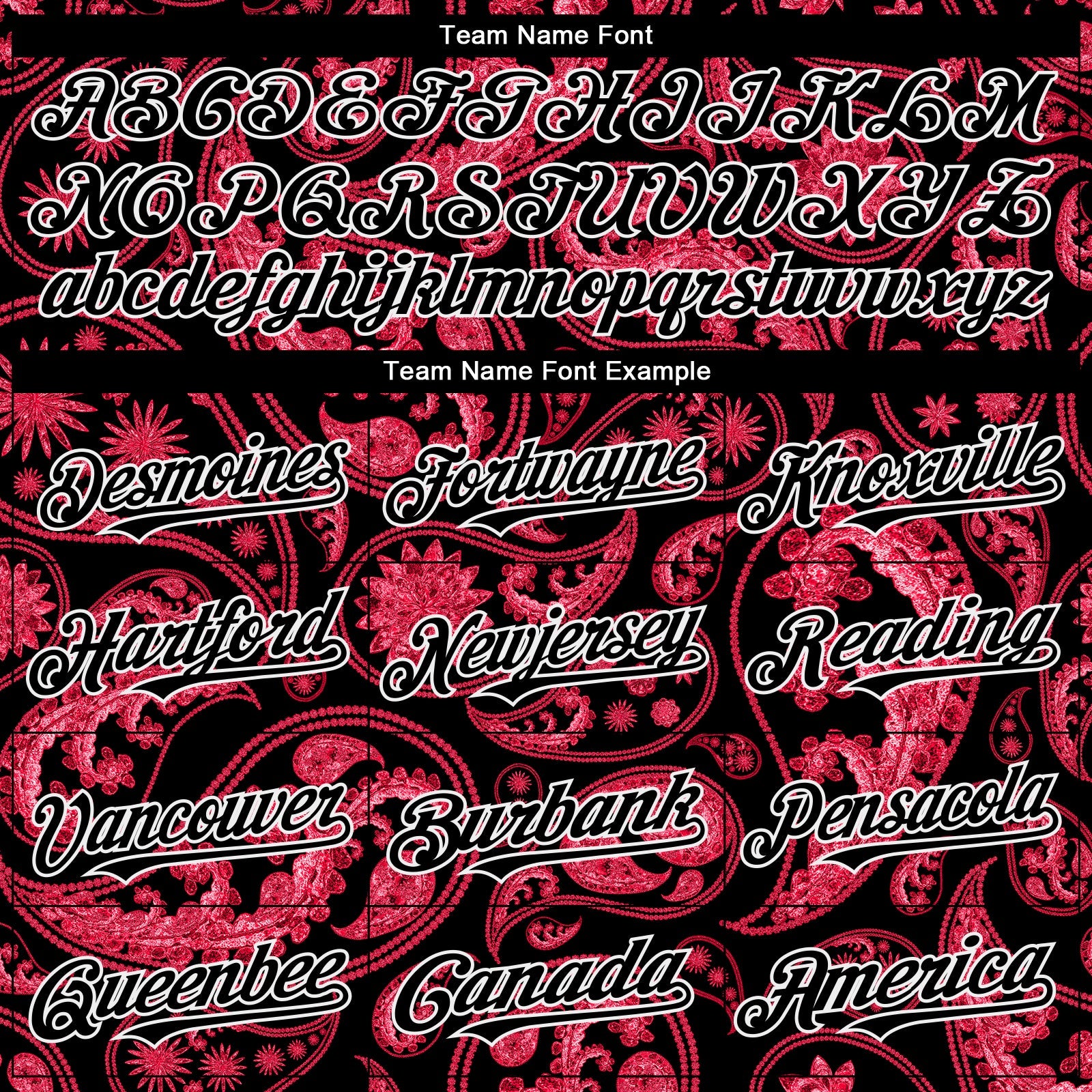 Custom Black Red-White Rave Party Ethnic Paisley Bandana Authentic Baseball Jersey view 4