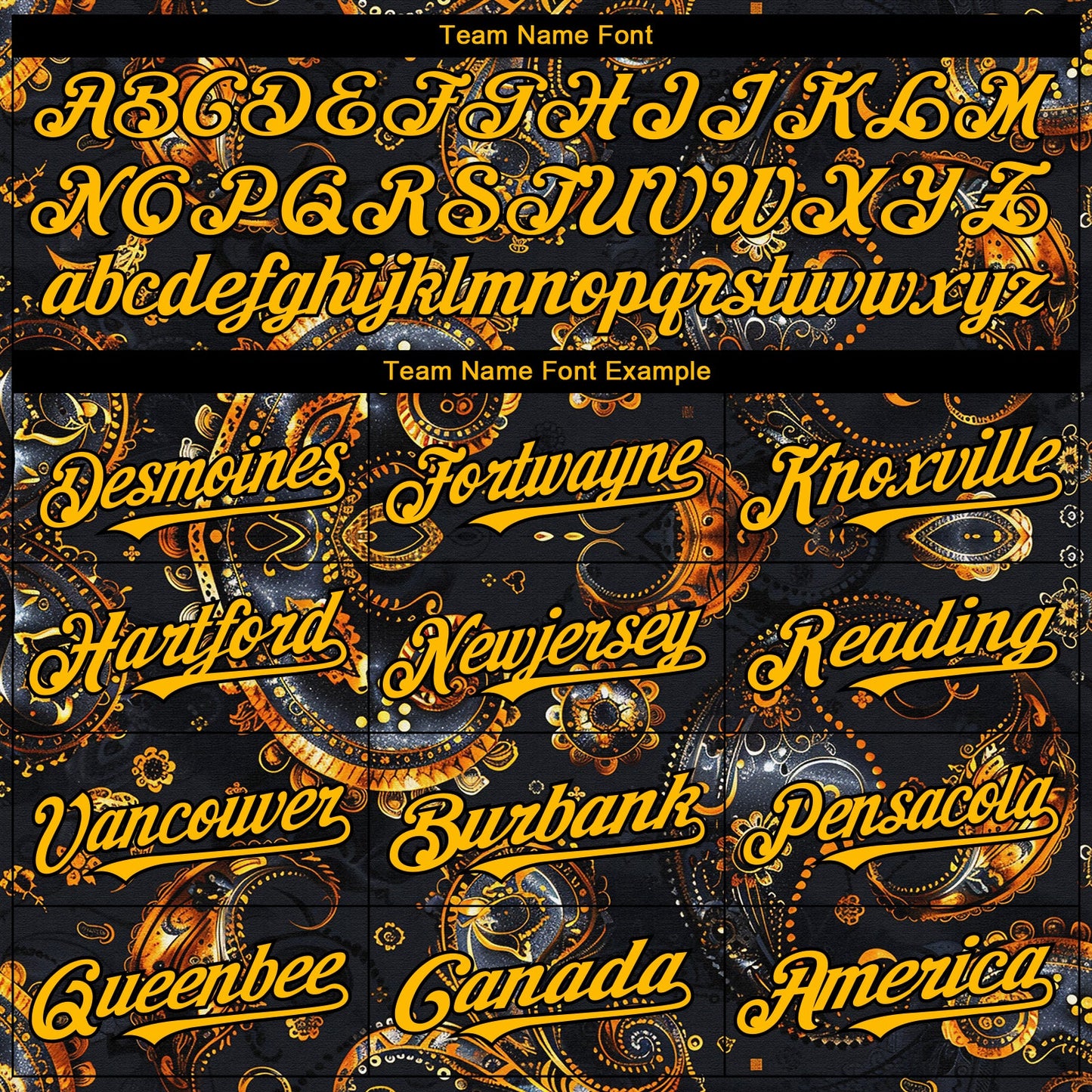 Custom Black Yellow Rave Party Ethnic Paisley Bandana Authentic Baseball Jersey view 4