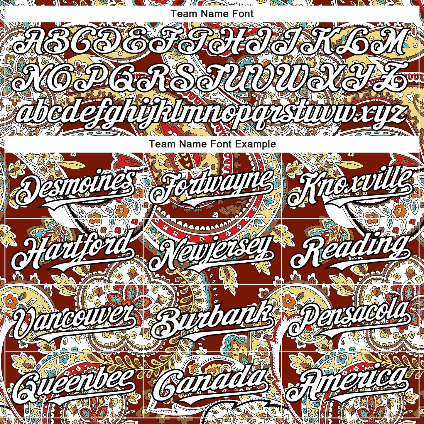 Custom Brown White-Black Rave Party Ethnic Paisley Bandana Authentic Baseball Jersey view 4